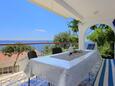 Pisak, Terrasse dans l’hébergement en type apartment, avec la vue sur la mer, animaux acceptés et WiFi.