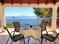 Prižba, Terrasse dans l’hébergement en type apartment, avec la vue sur la mer, animaux acceptés et WiFi.