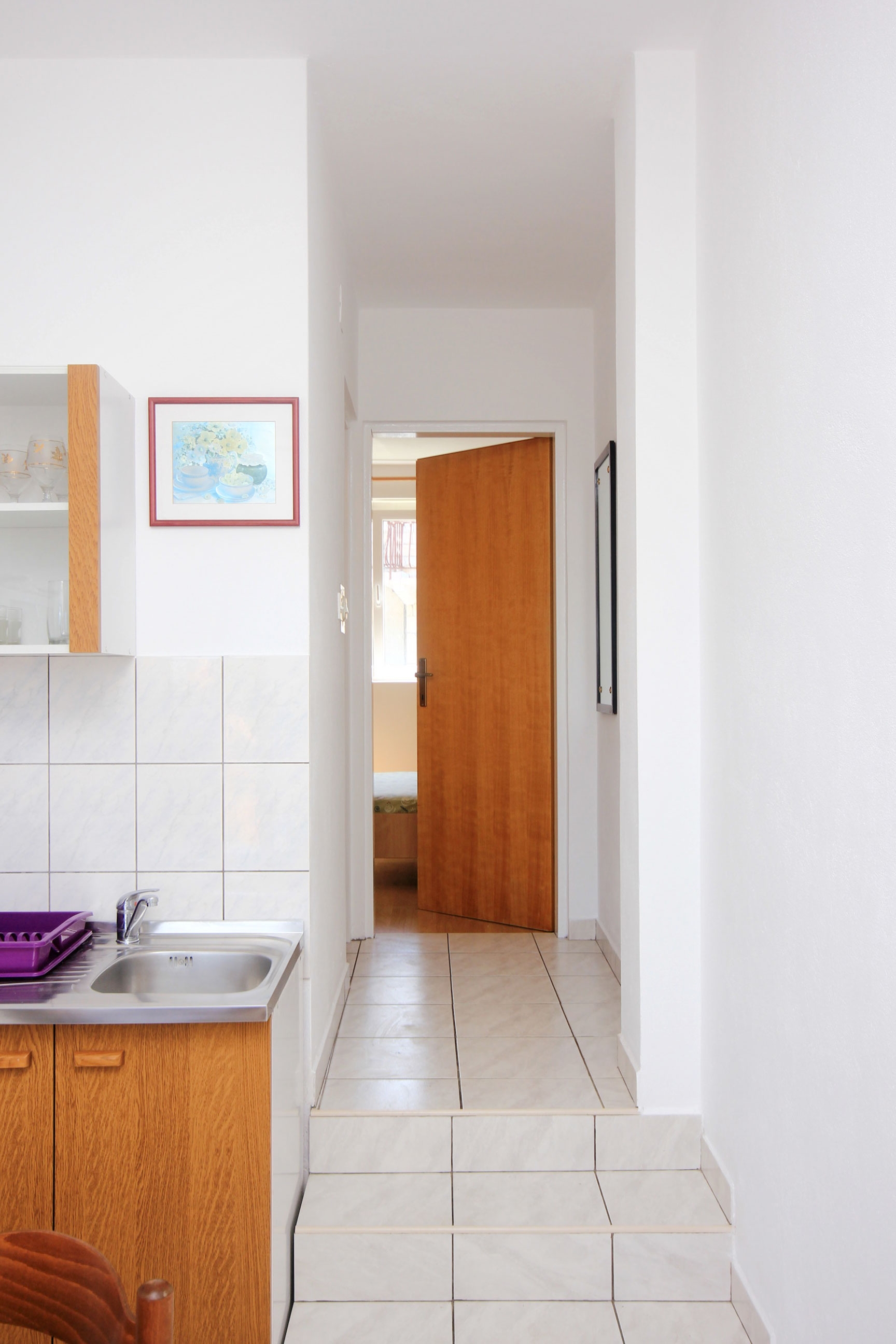 Two bedroom apartment with terrace and sea view Trpanj, Pelješac  A-c
