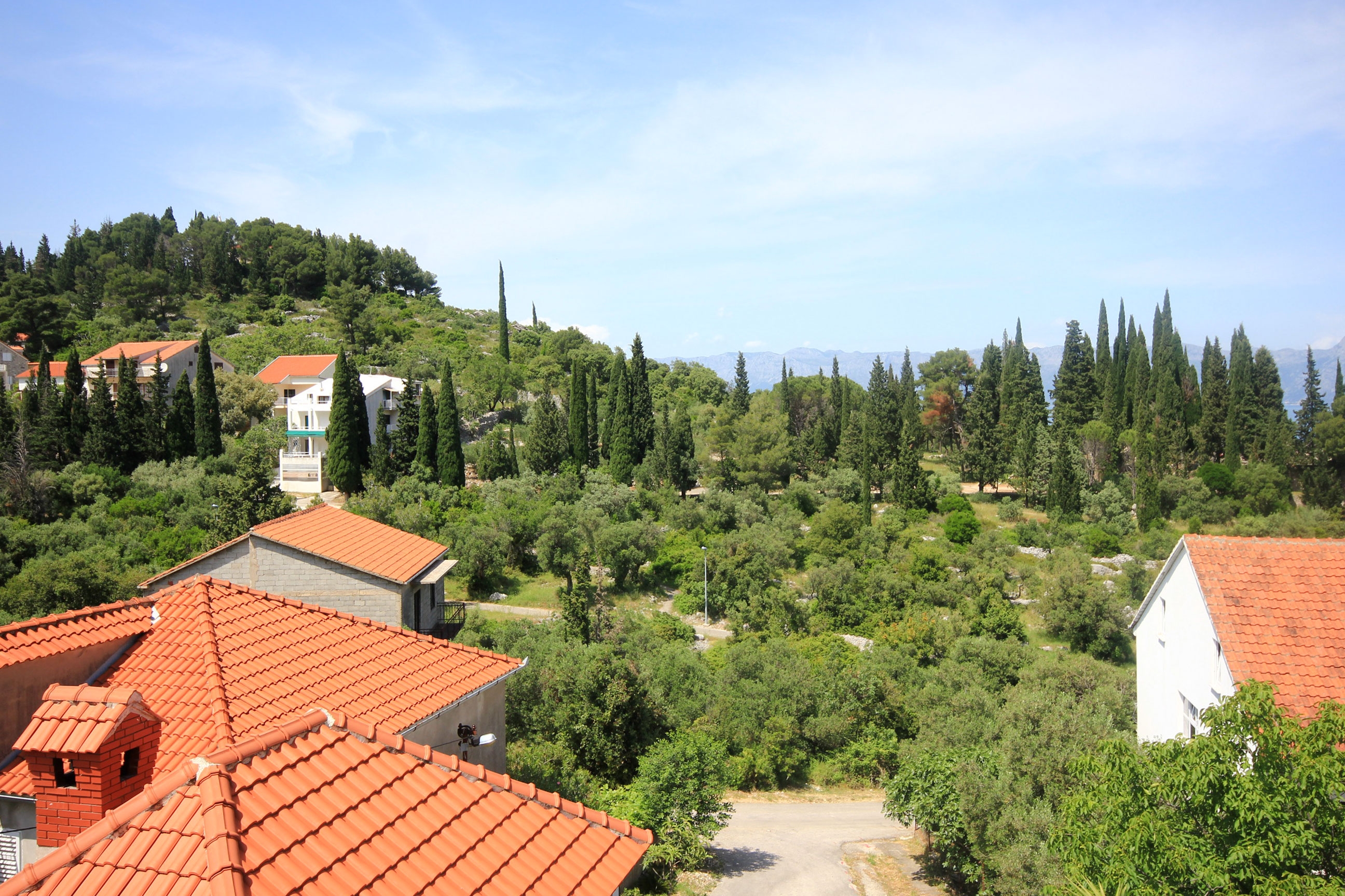 Two bedroom apartment with terrace and sea view Trpanj, Pelješac  A-c