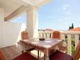 Orebić, Terrasse dans l’hébergement en type apartment, avec la vue sur la mer et WiFi.