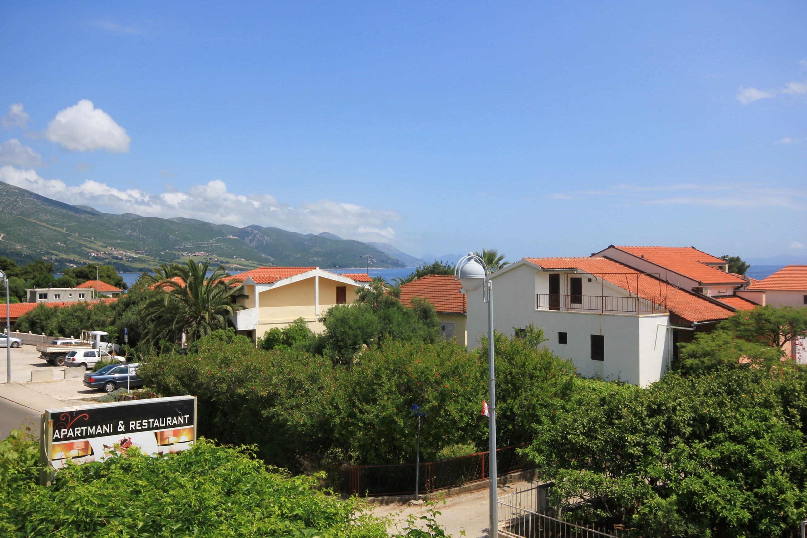 One bedroom apartment with terrace and sea view Orebić, Pelješac  A-c