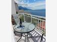 Balcony 1 Pisak, Balcony 1 in the apartment, with a sea view and WiFi.