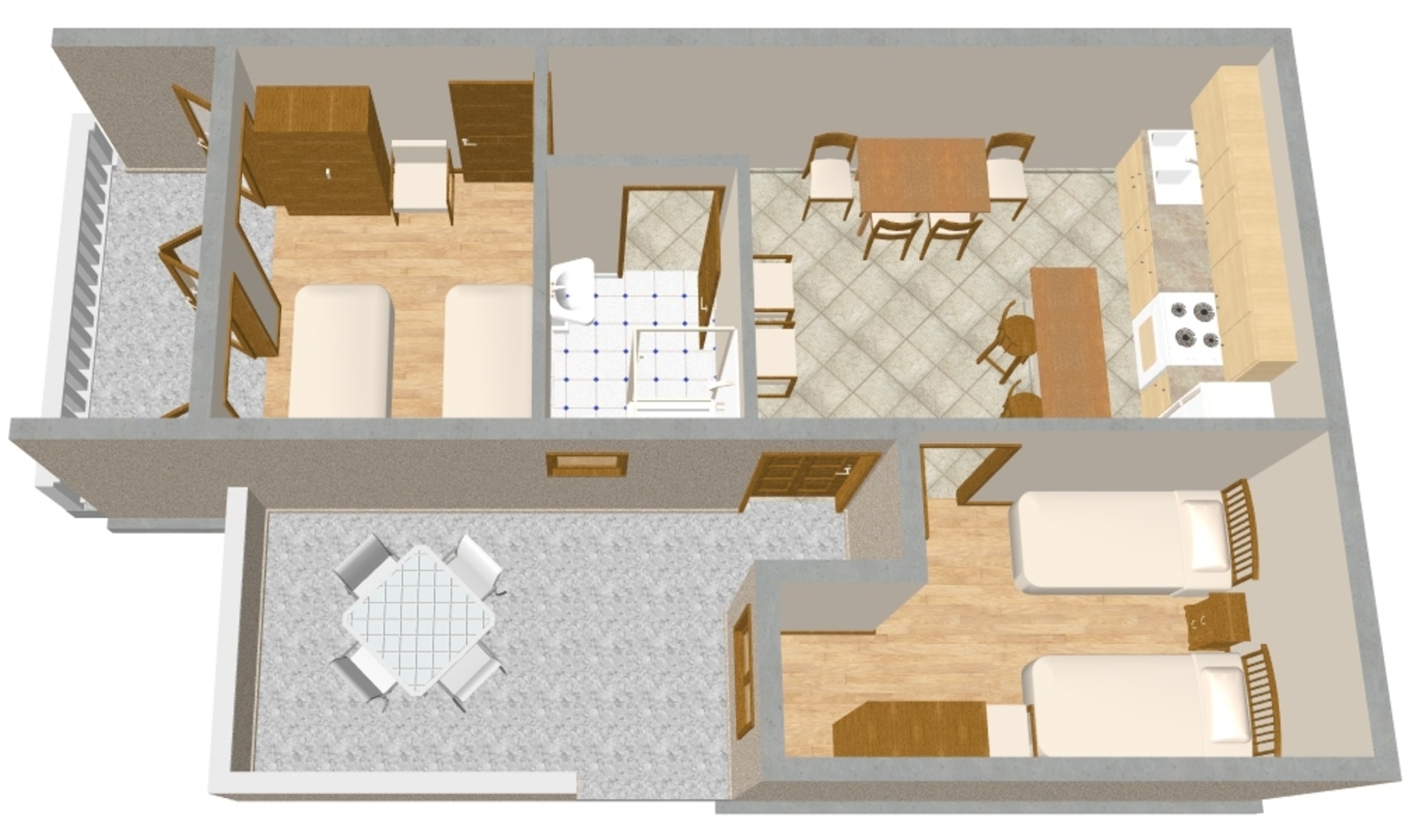 Two bedroom apartment with terrace and sea view Pisak, Omiš  A-a