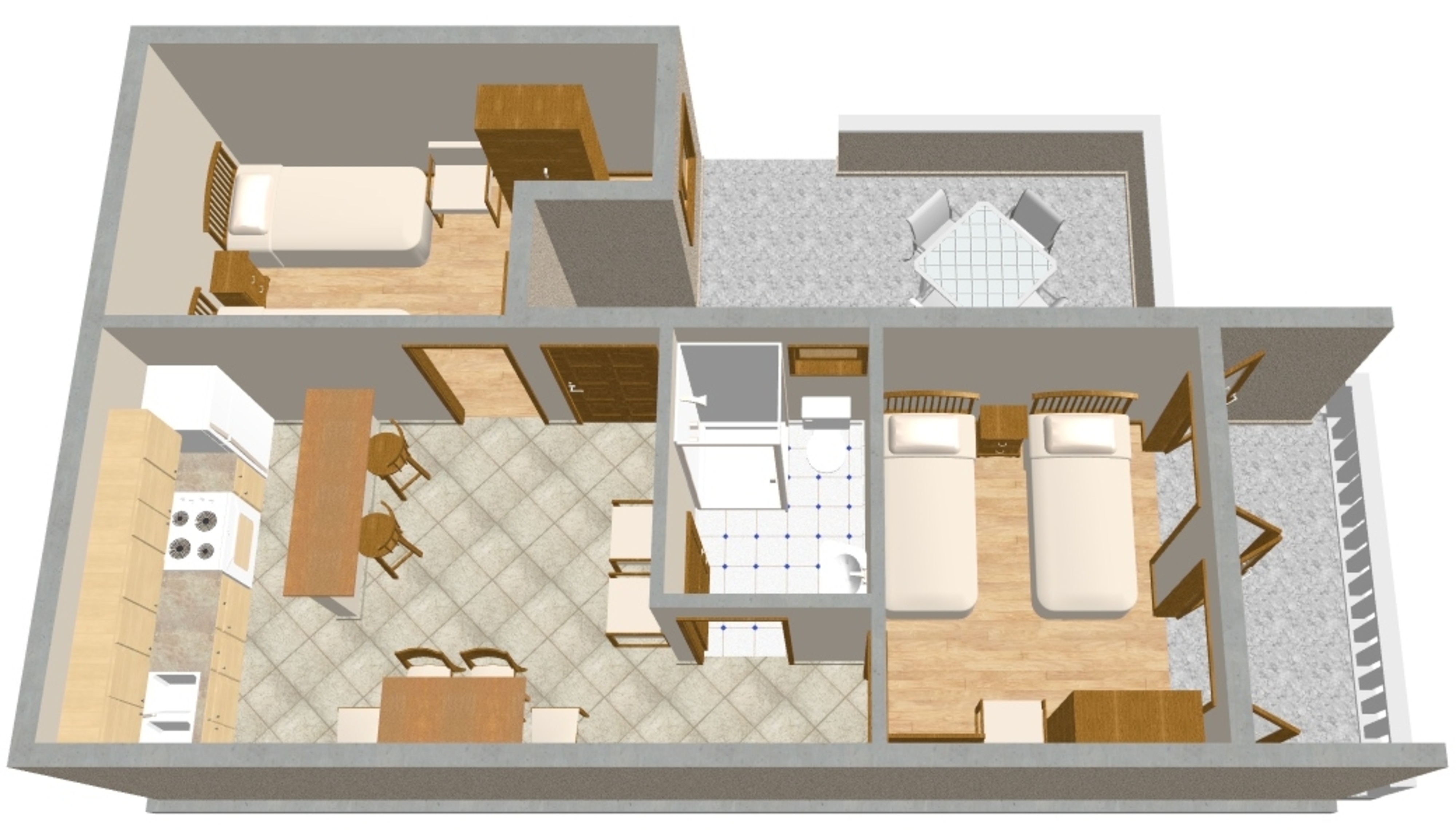 Two bedroom apartment with terrace and sea view Pisak, Omiš  A-a