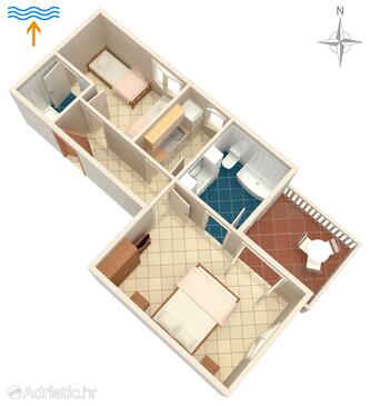 Plan Drače, Plan in the apartment, dopusteni kucni ljubimci i WIFI.