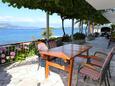 Shared terrace Drače, Shared terrace in the apartment, with a sea view and WiFi.