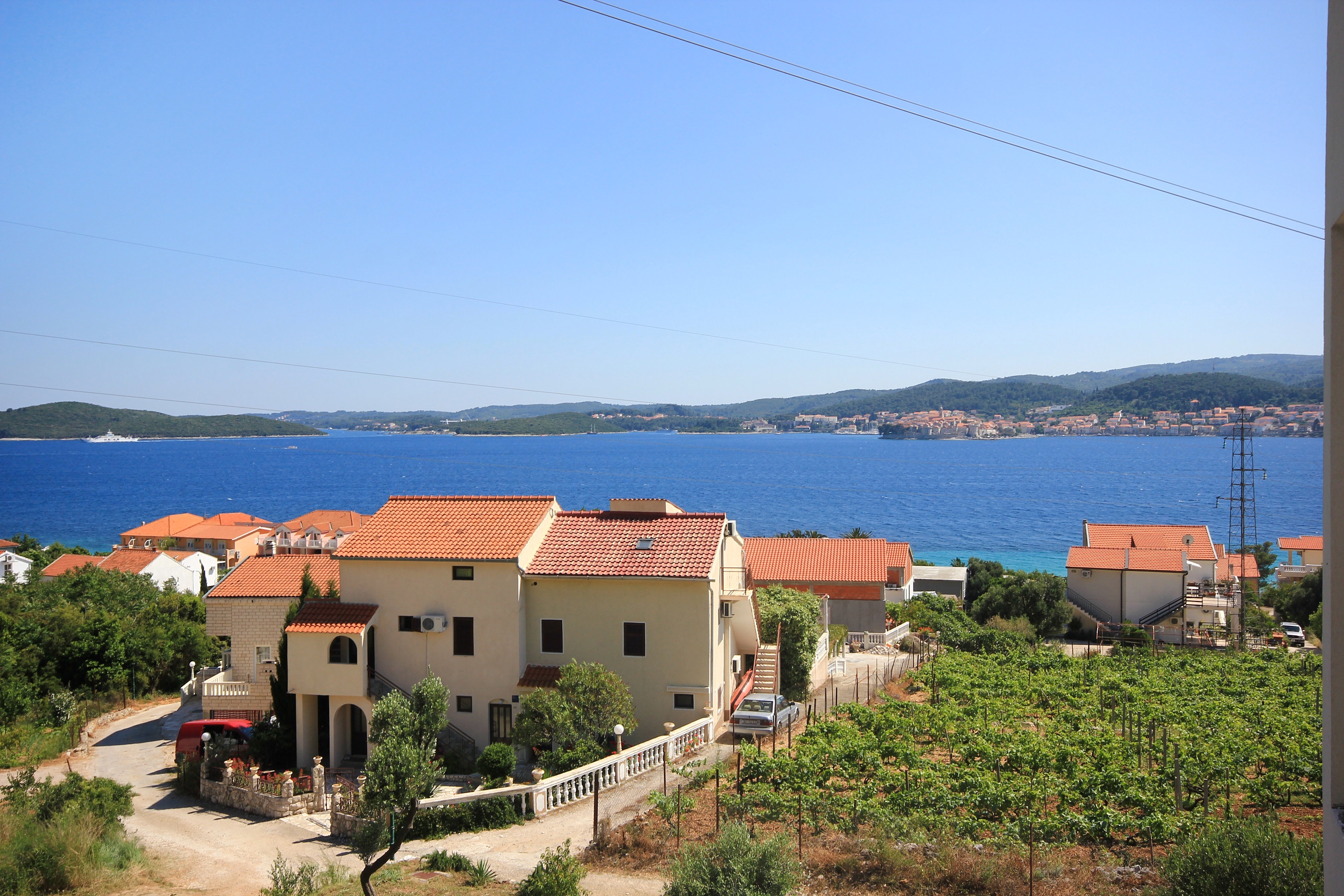 One bedroom apartment with terrace and sea view Kučište - Perna, Pelješac  A-d