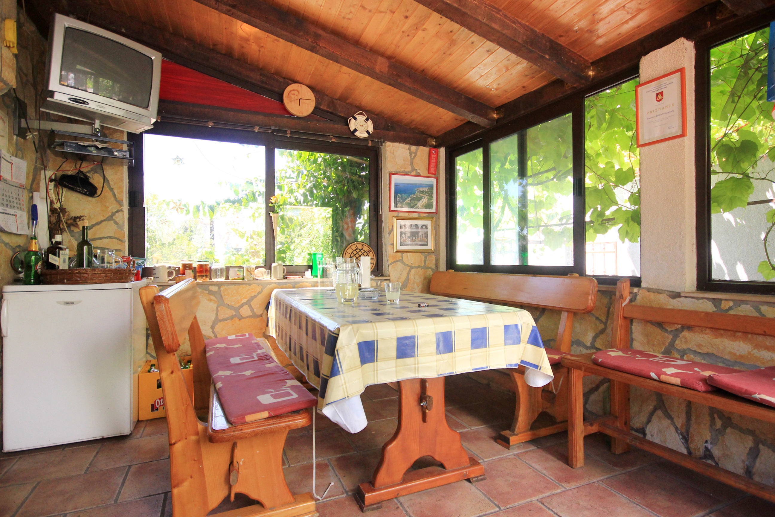 Komforna kuća s terasom i pogledom na more Orebić, Pelješac  K