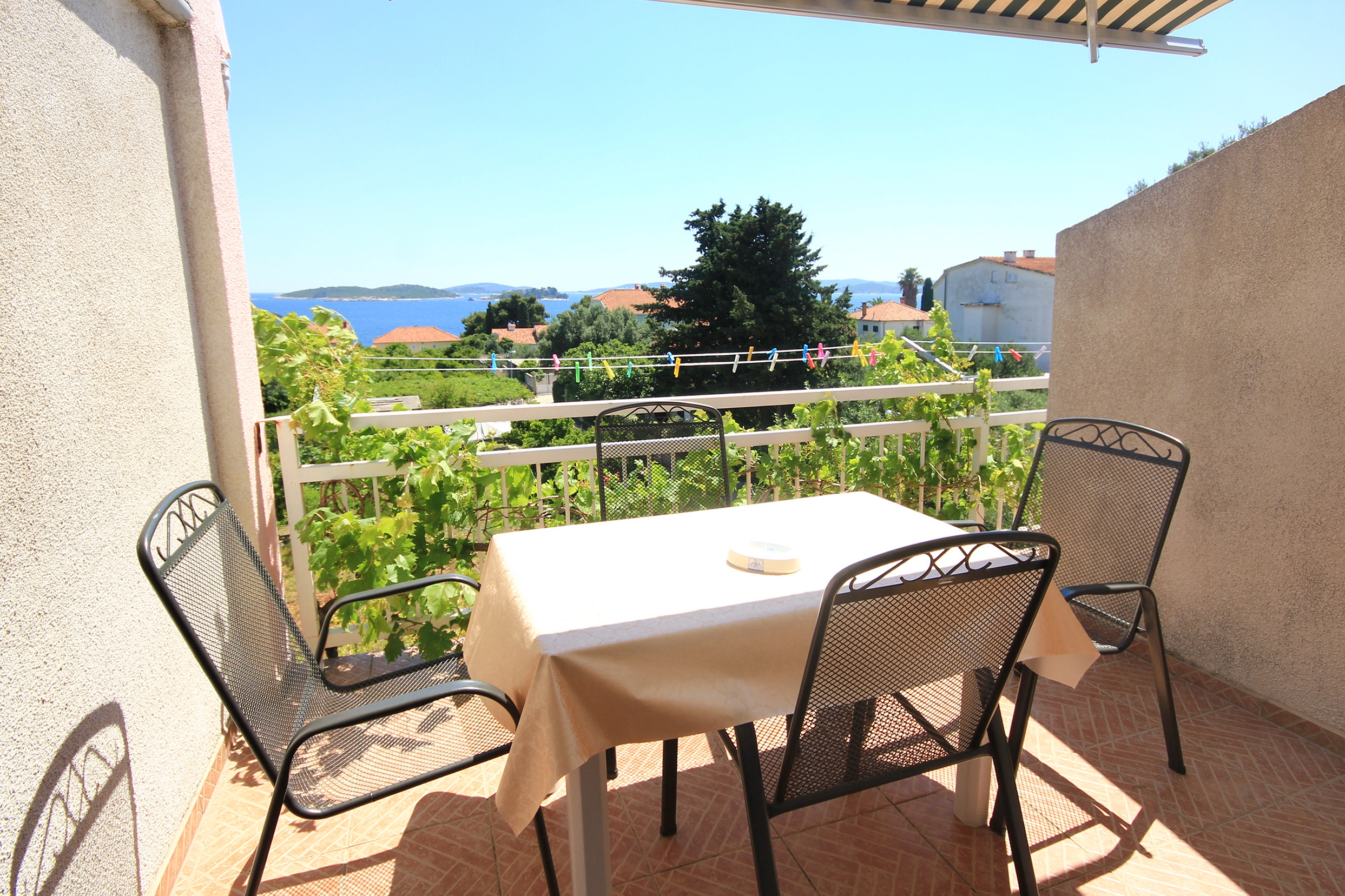 Two bedroom apartment with terrace and sea view Orebić, Pelješac  A-a