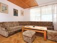 Living room Orebić, Living room in the apartment, air condition available and WiFi.