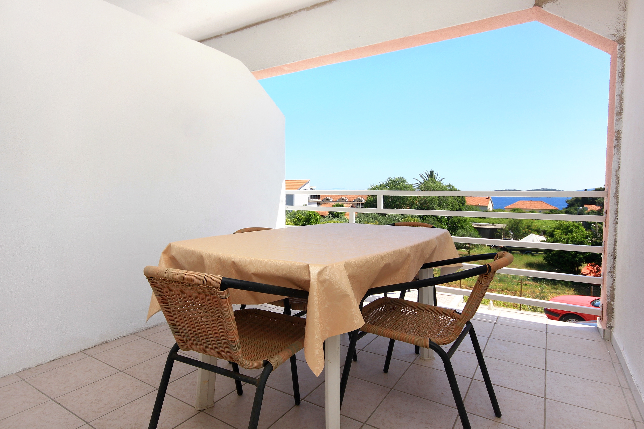 Two bedroom apartment with terrace and sea view Orebić, Pelješac  A-d