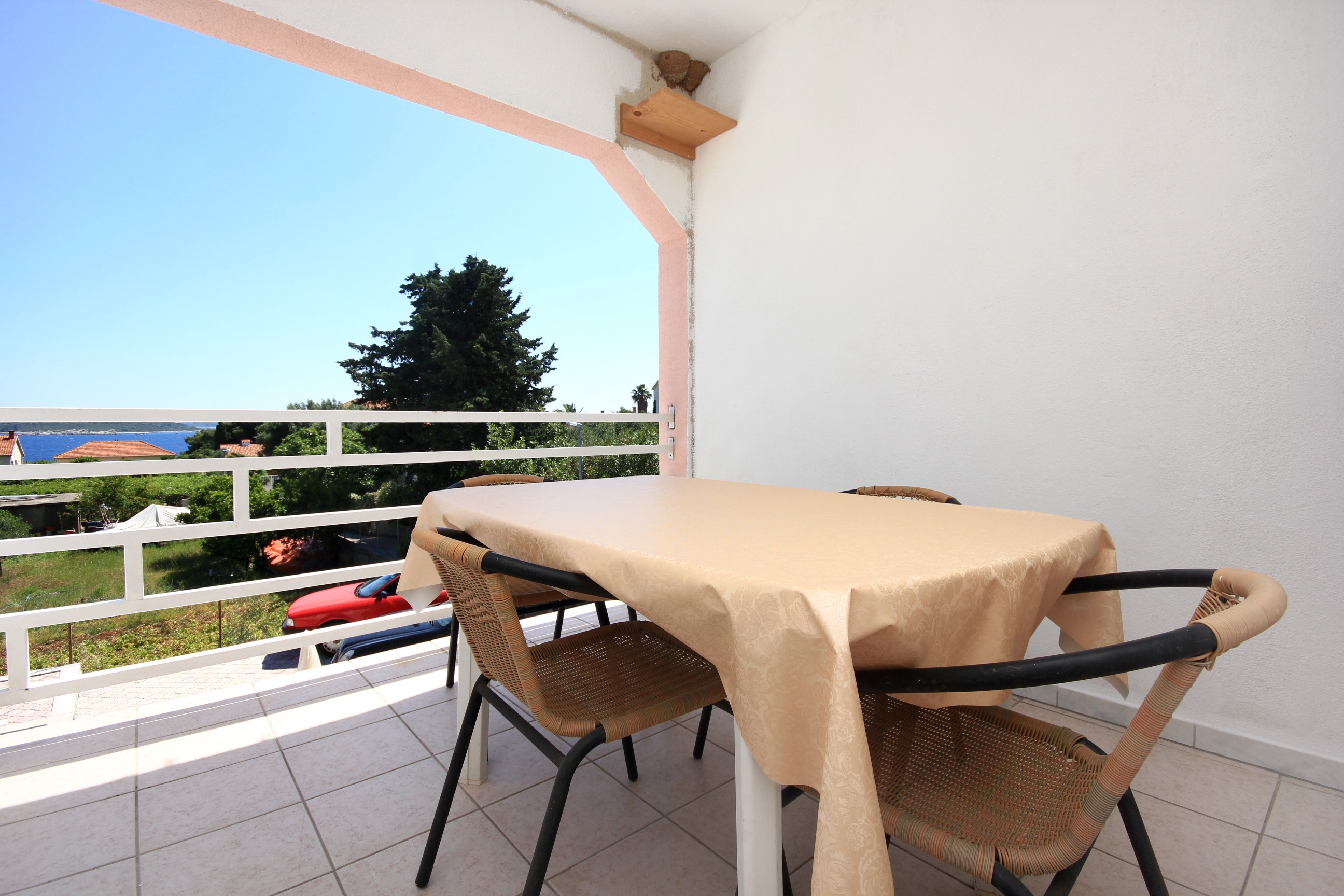 Two bedroom apartment with terrace and sea view Orebić, Pelješac  A-d