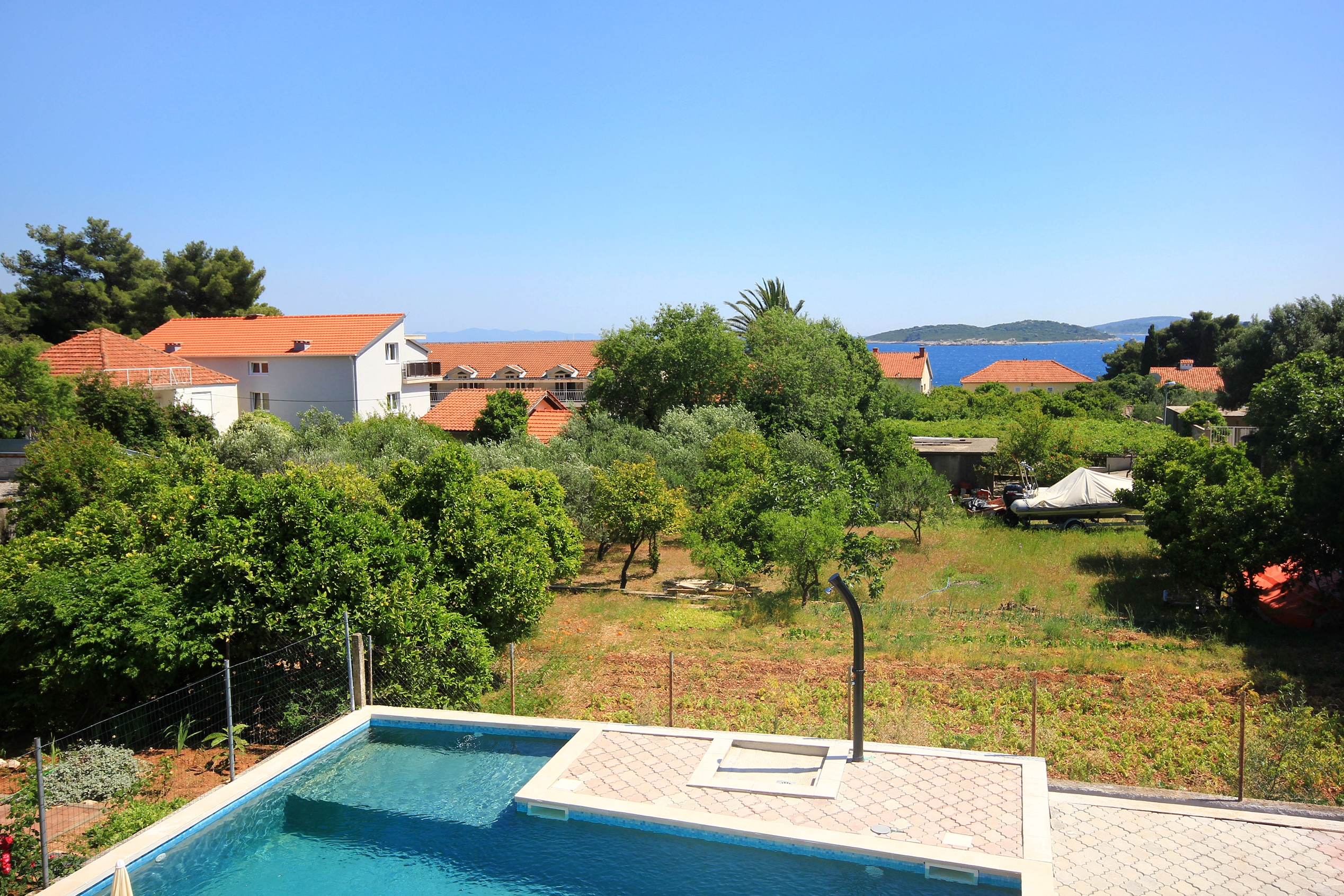 Two bedroom apartment with terrace and sea view Orebić, Pelješac (A-10166-e)