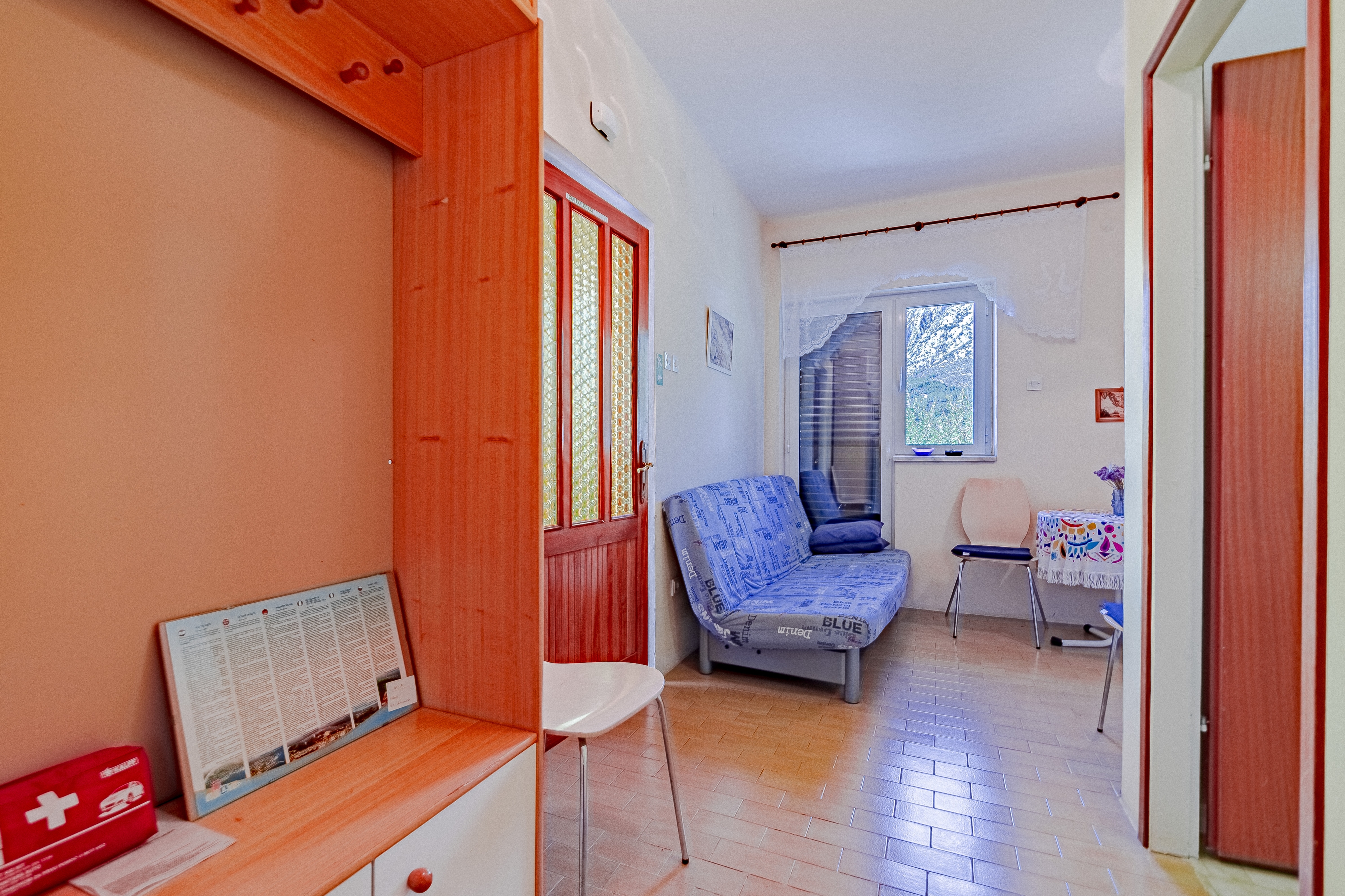 One bedroom apartment with terrace and sea view Orebić, Pelješac  A-a