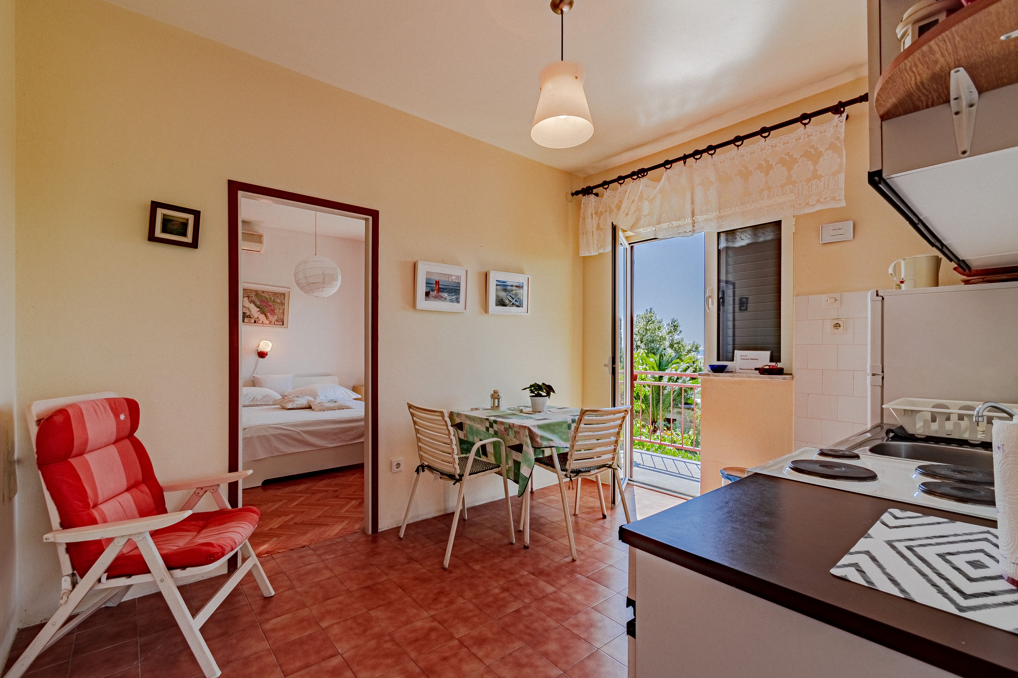 One bedroom apartment with balcony and sea view Orebić, Pelješac (A-10178-b)