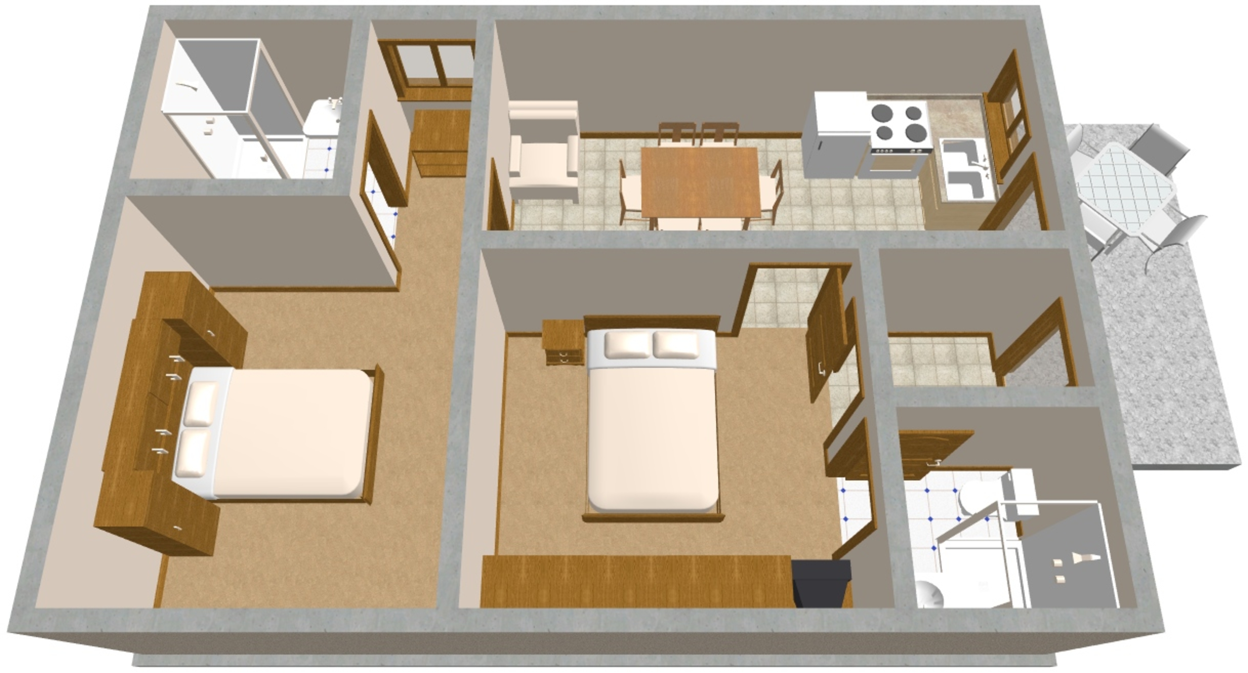 Two bedroom apartment near beach Zavode, Omiš  A-b