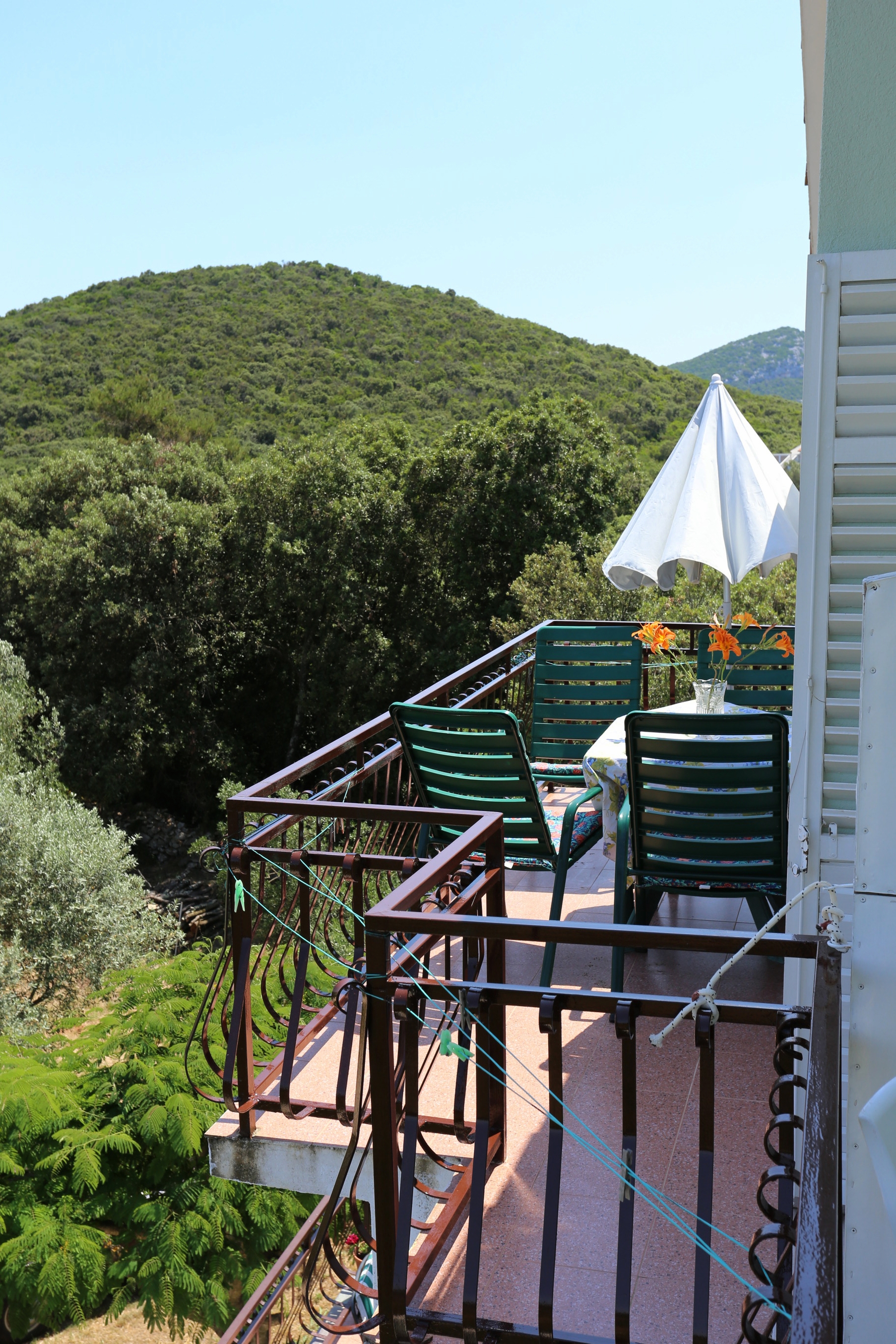 Two bedroom apartment with balcony and sea view Drače, Pelješac  A-a