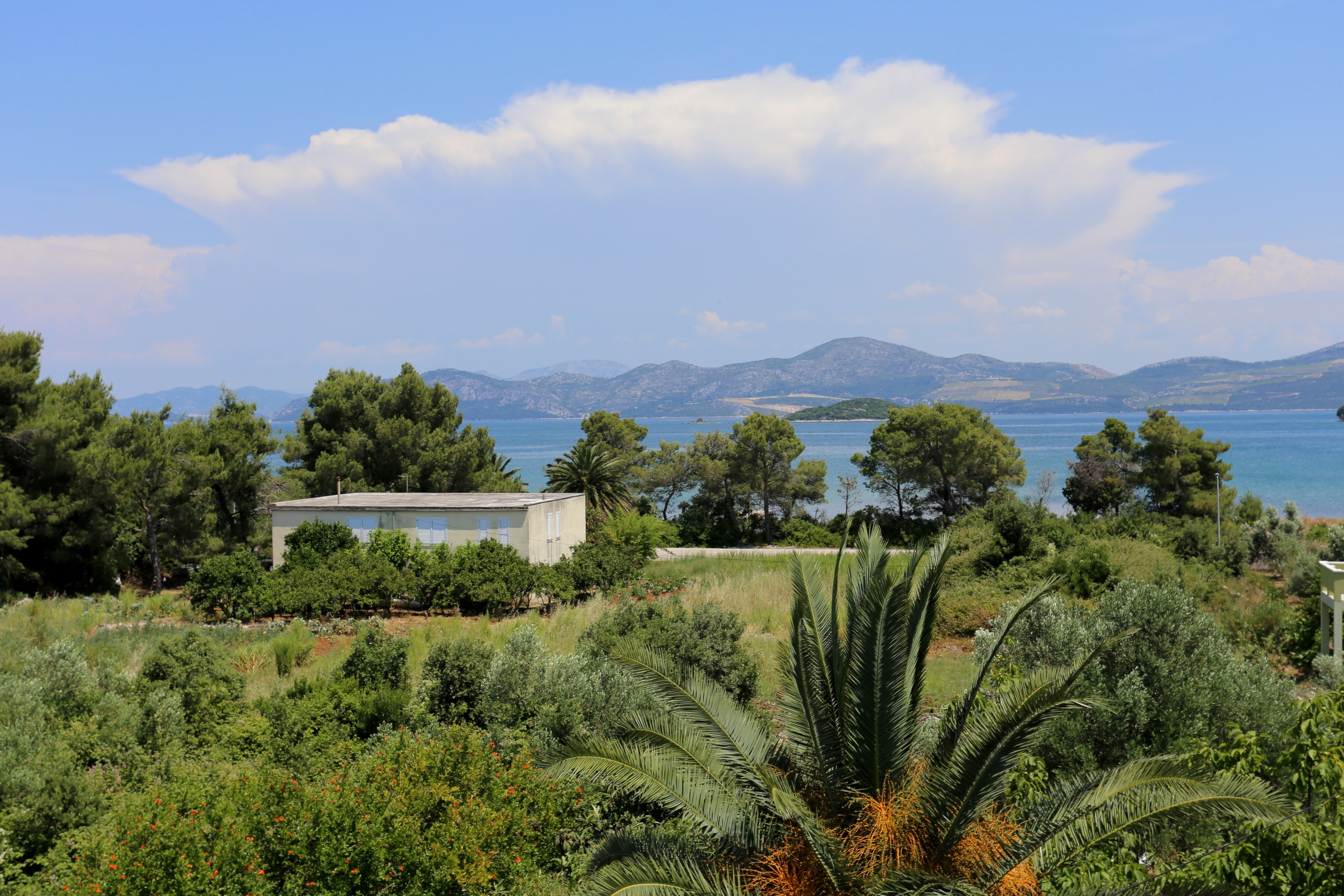 Two bedroom apartment with balcony and sea view Drače, Pelješac  A-a