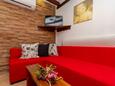 Living room Orebić, Living room in the apartment, air condition available, (pet friendly) and WiFi.