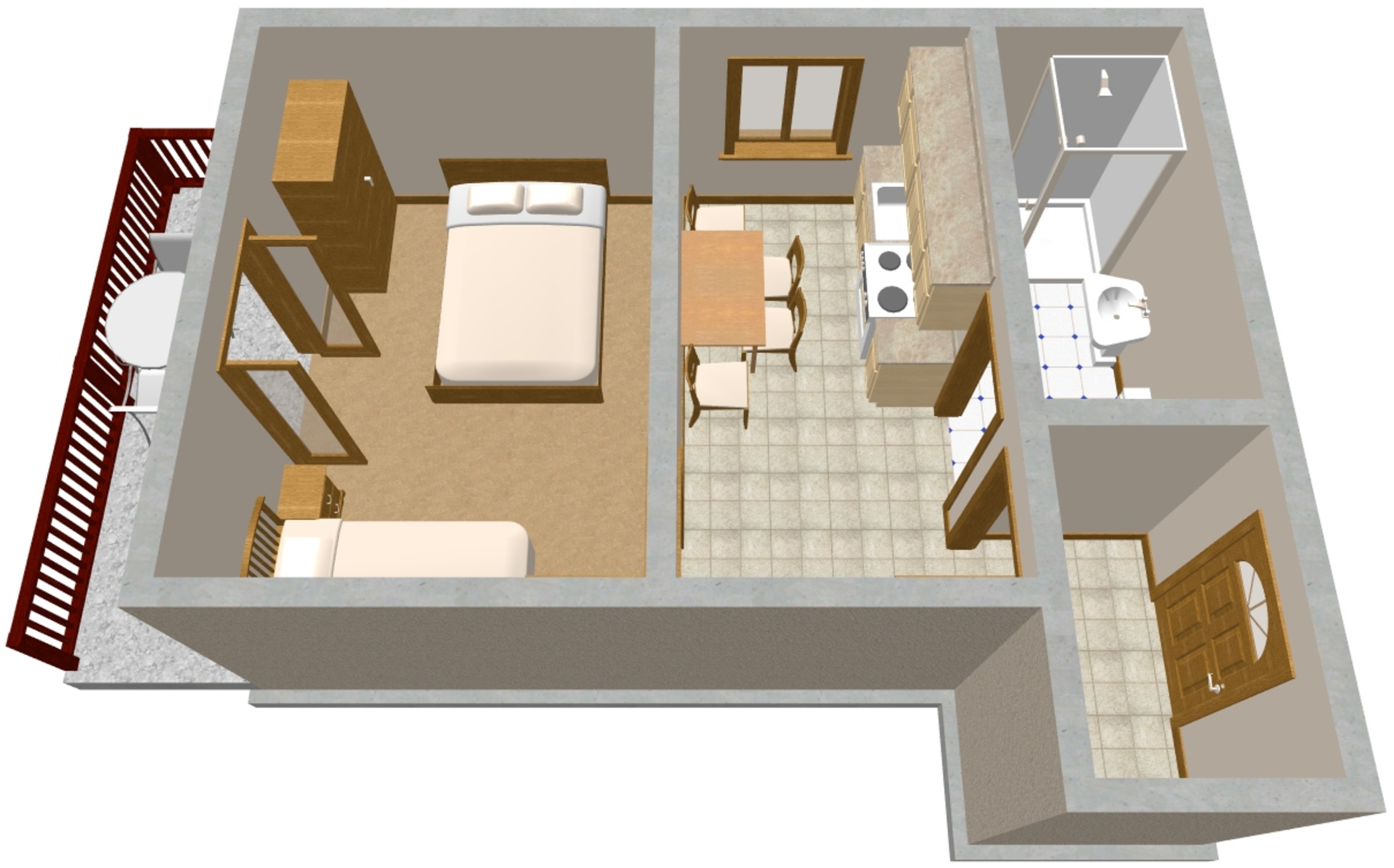 One bedroom apartment with balcony and sea view Stanići, Omiš  A-a