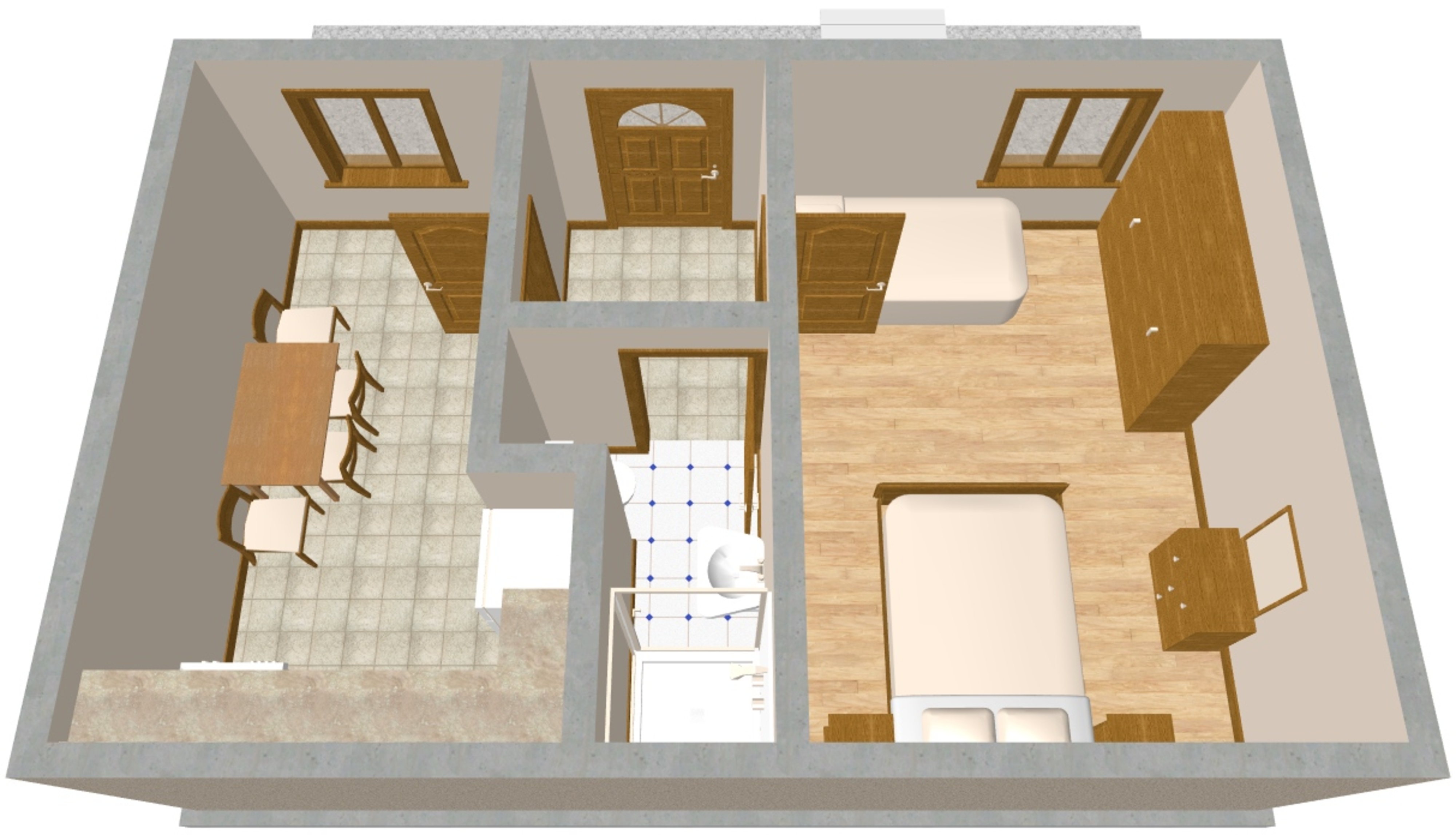 One bedroom apartment with terrace and sea view Stanići, Omiš  A-c