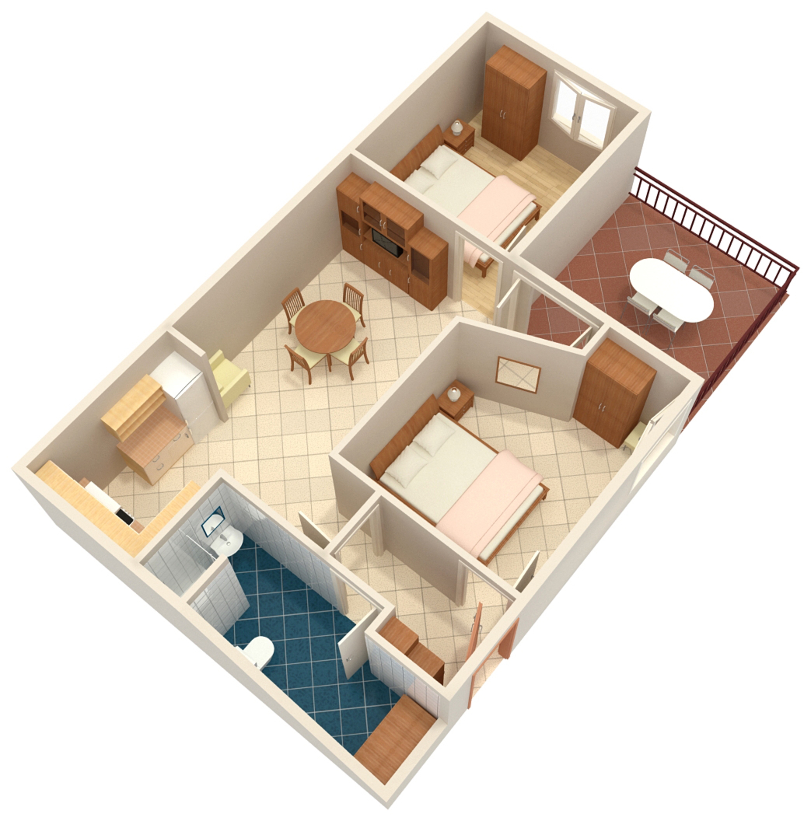 Two bedroom apartment with terrace and sea view Stanići, Omiš  A-a