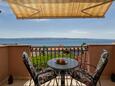 Balkon Duće, Balkon v ubytování typu room, s výhledem na moře, domácí mazlíčci povoleni a WiFi.