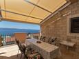 Shared terrace Duće, Shared terrace in the room, with a sea view, (pet friendly) and WiFi.