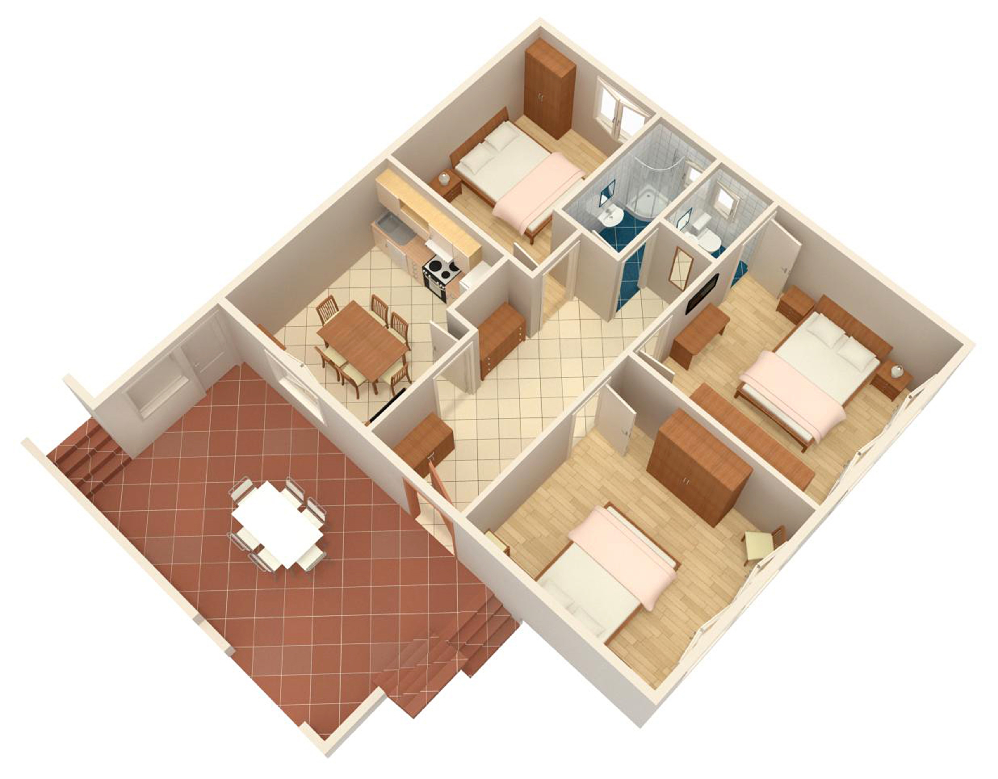 Three bedroom apartment near beach Stanići, Omiš  A-a