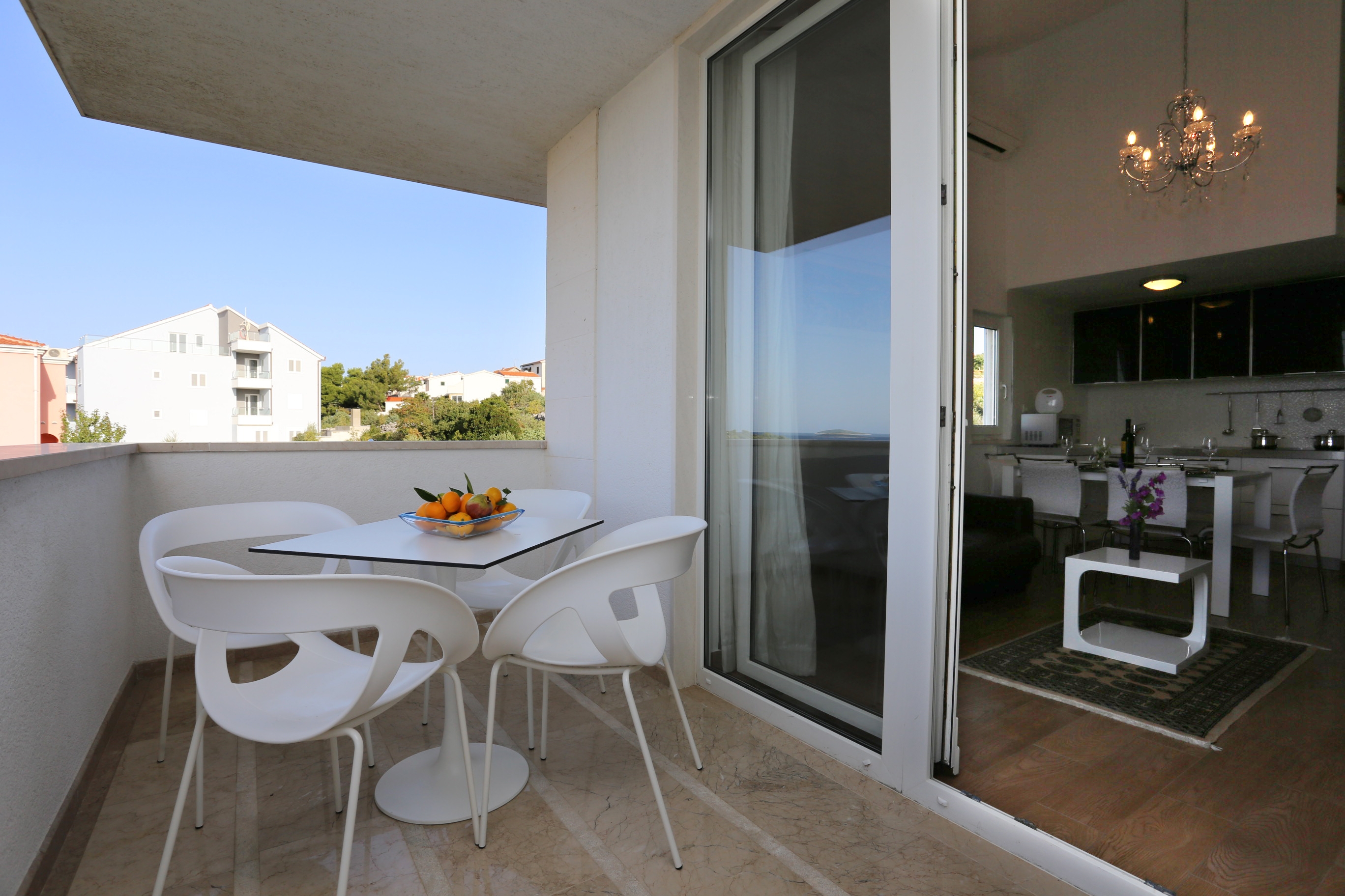 Two bedroom apartment with terrace and sea view Zečevo Rtić, Rogoznica  A-b
