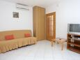 Arbanija, Living room in the apartment, air condition available, (pet friendly) and WiFi.