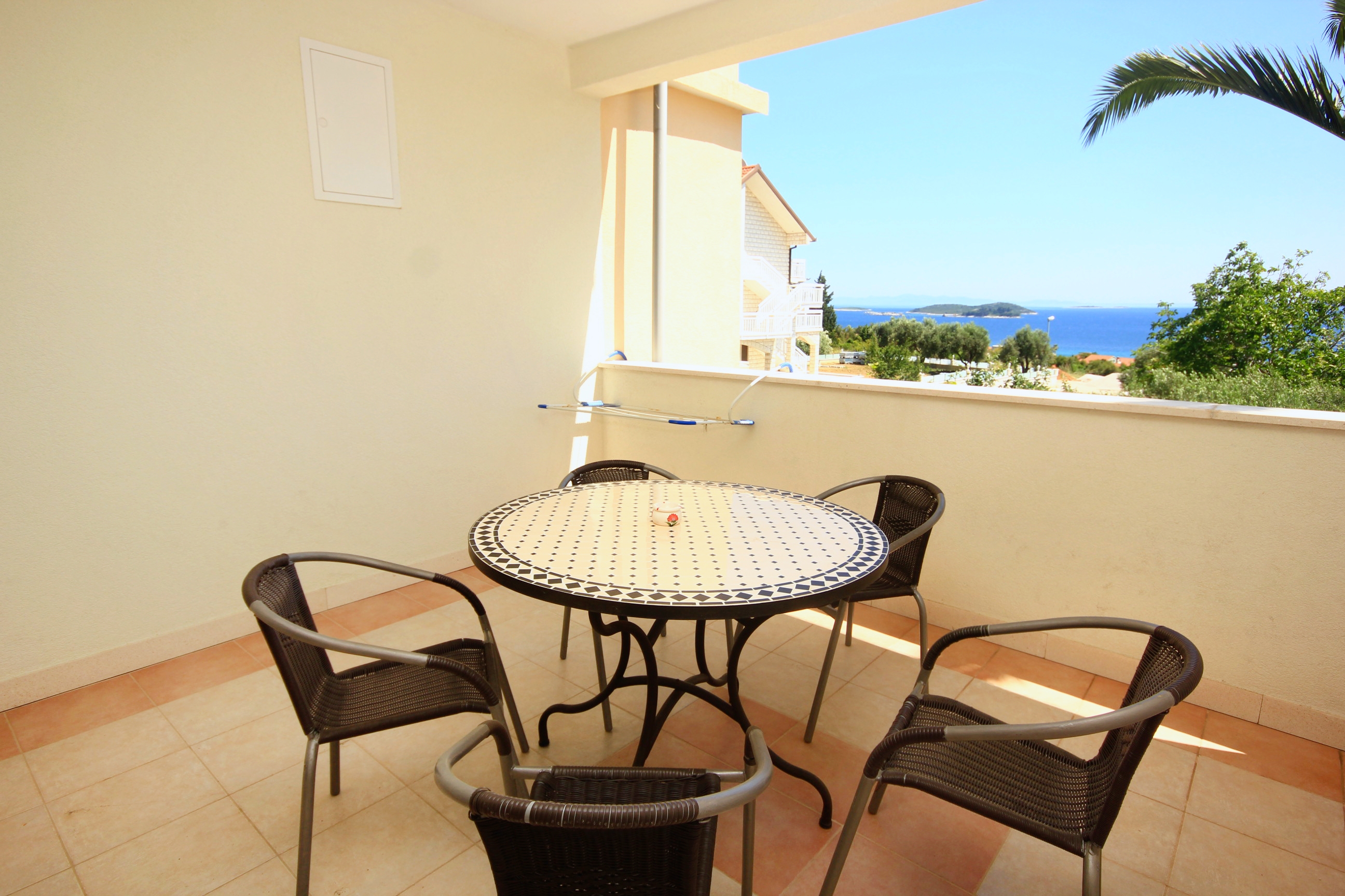 One bedroom apartment with terrace and sea view Orebić, Pelješac  A-a