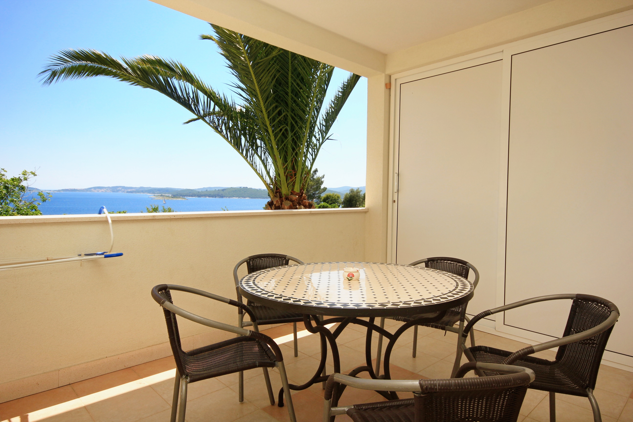 One bedroom apartment with terrace and sea view Orebić, Pelješac  A-a