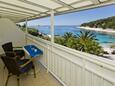 Hvar, Balcon dans l’hébergement en type apartment, avec la vue sur la mer et WiFi.