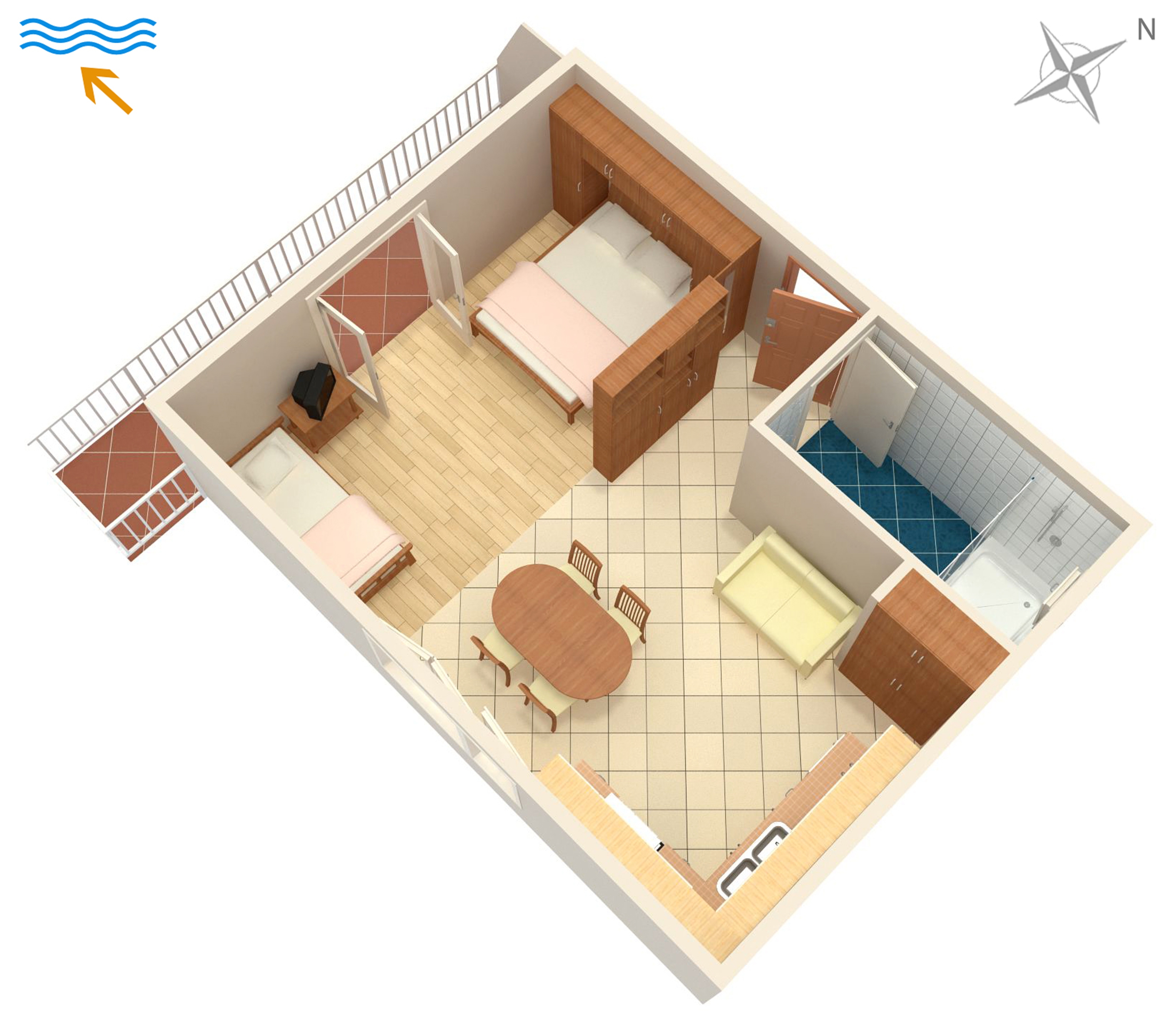 Studio flat near beach Hvar  AS-b
