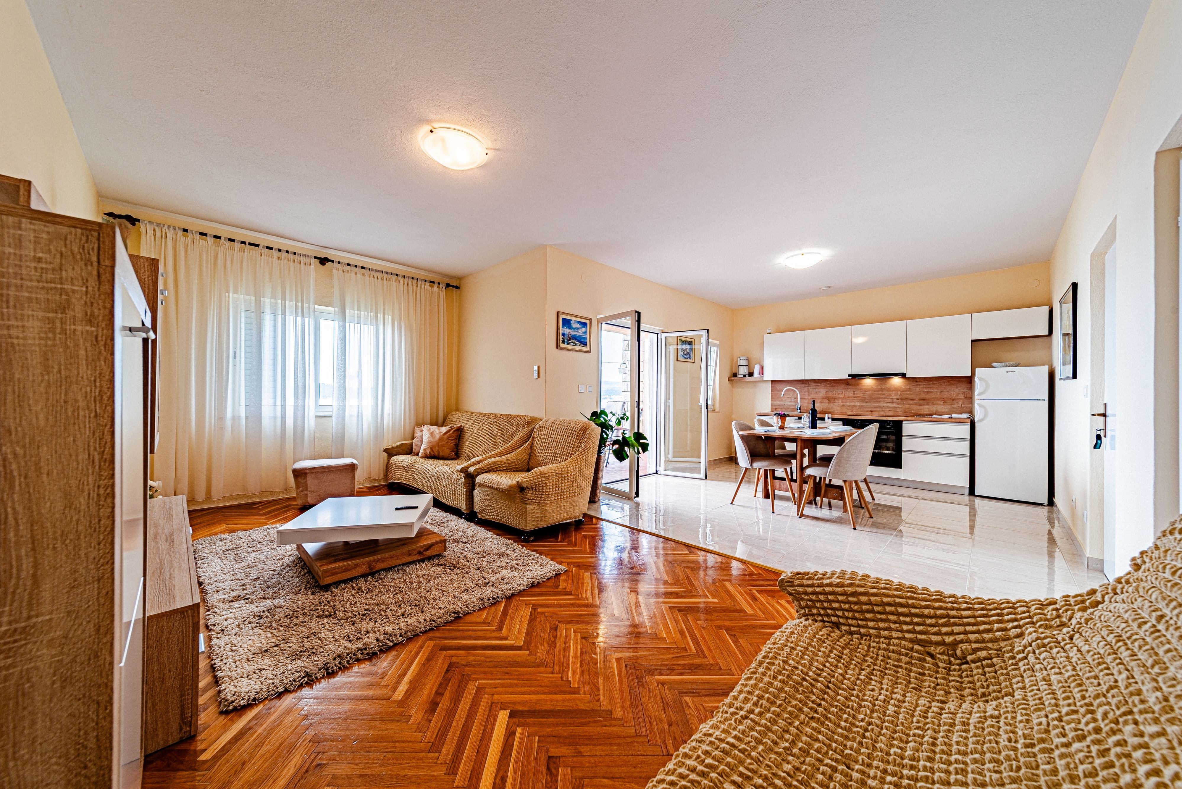 Two bedroom apartment with terrace and sea view Orebić, Pelješac (A-10436-a)