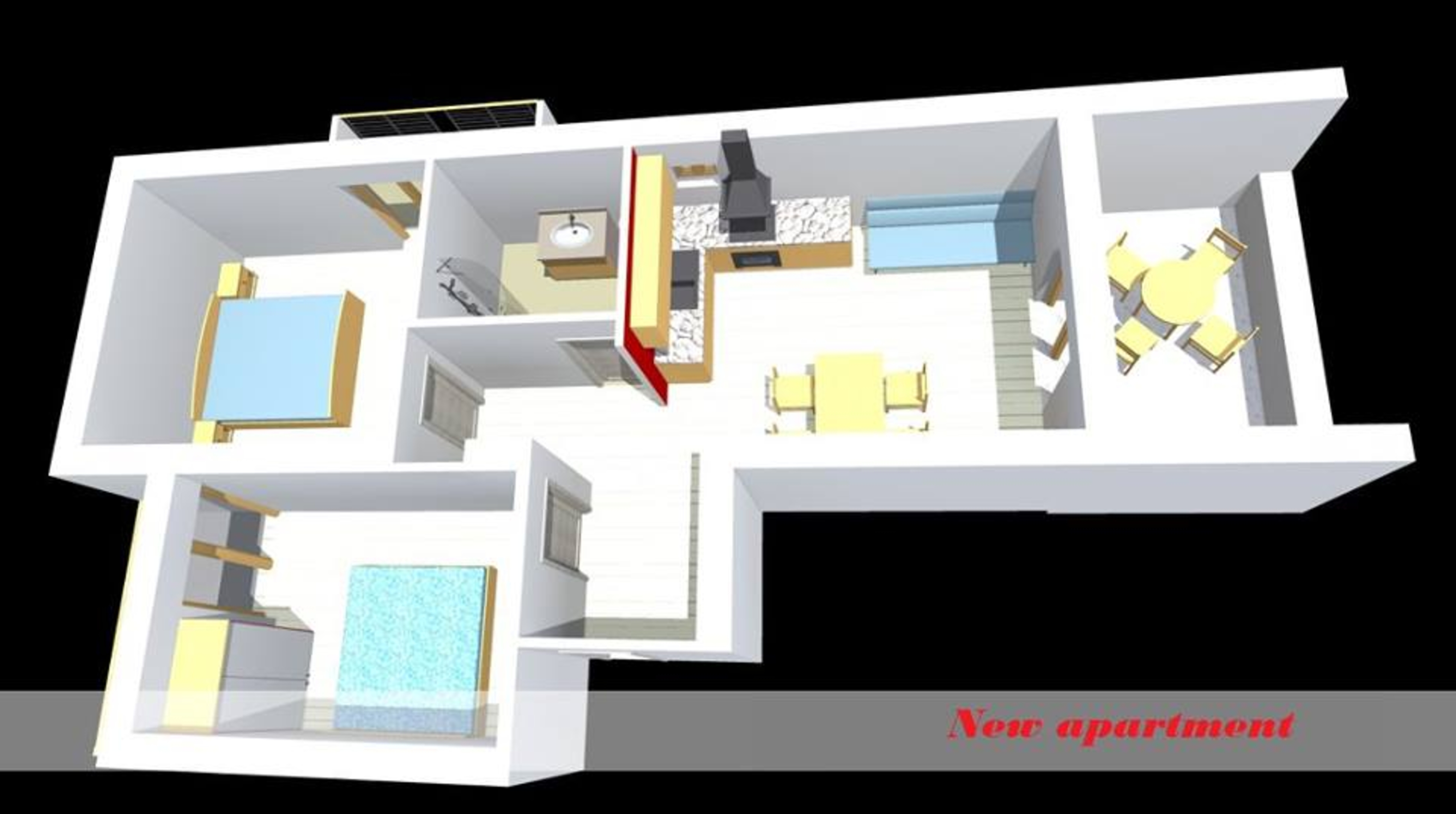 Two bedroom apartment with terrace and sea view Medići, Omiš  A-d
