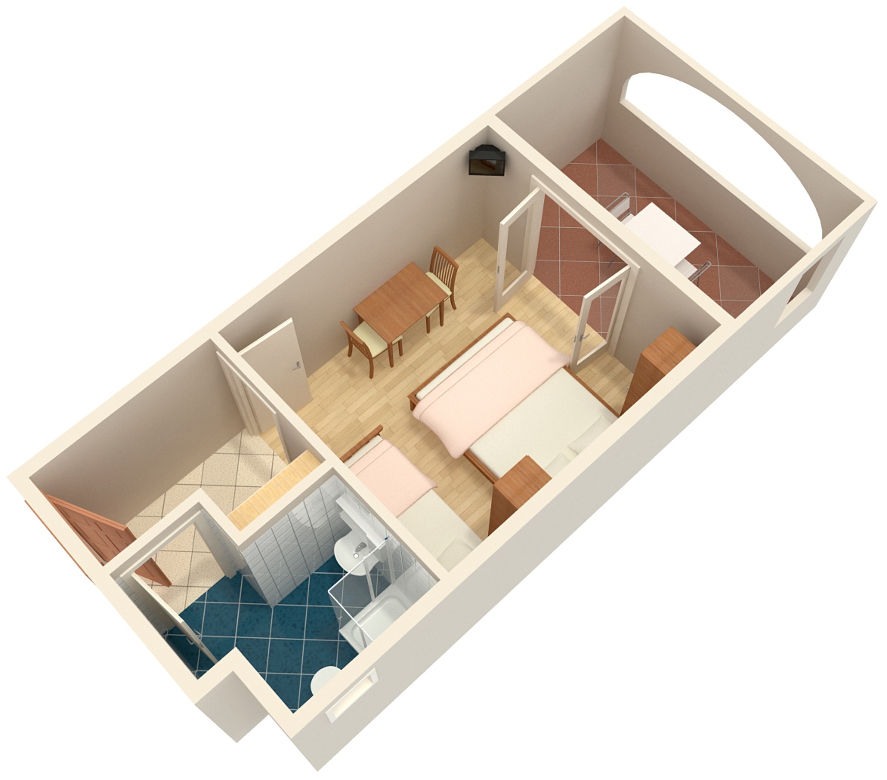 Studio flat with terrace and sea view Medići, Omiš  AS-a