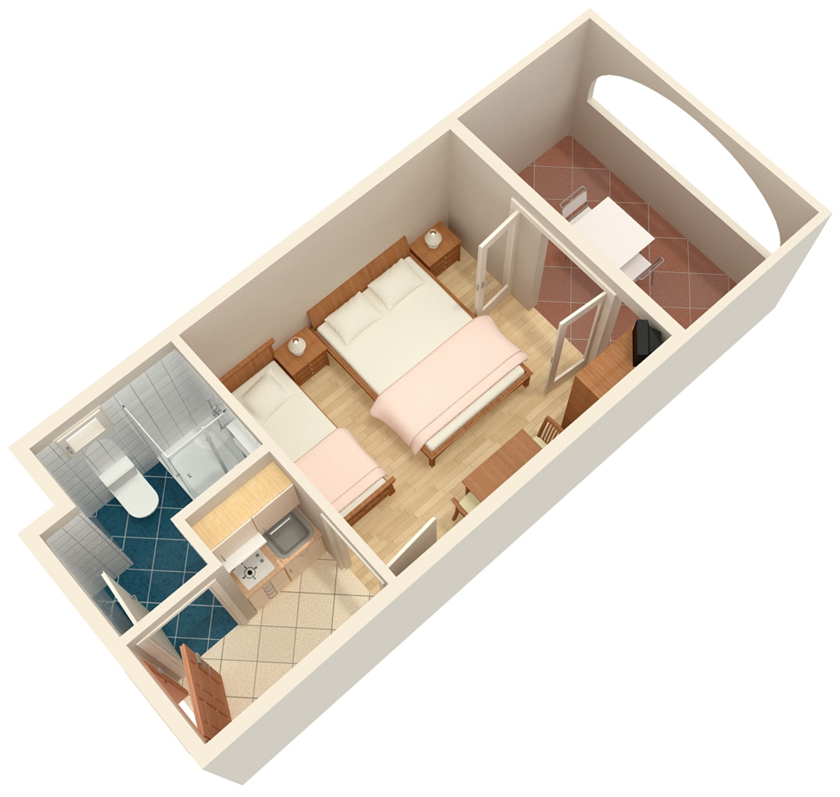 Studio flat with terrace and sea view Medići, Omiš  AS-b