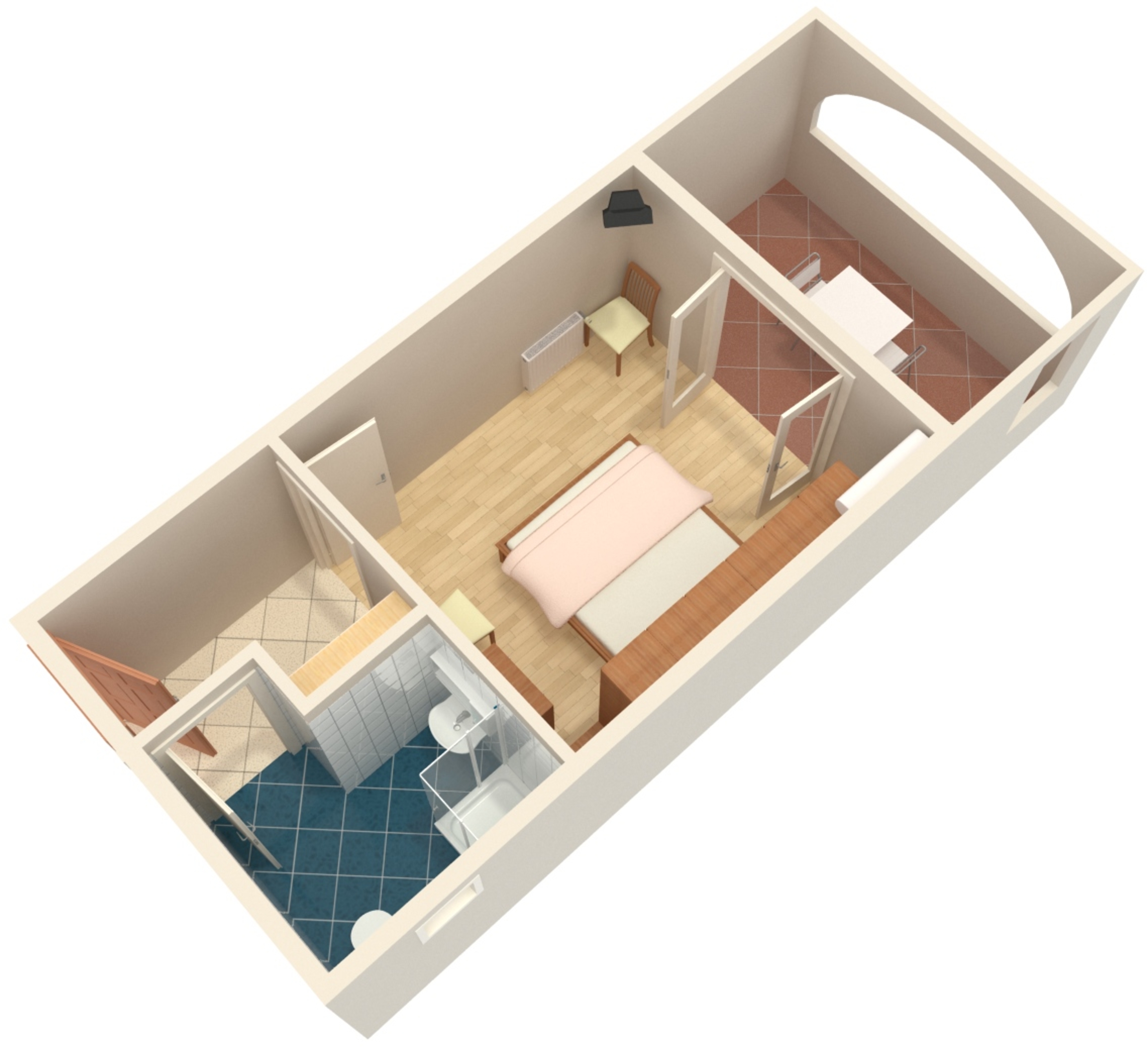 Studio flat with terrace and sea view Medići, Omiš  AS-d
