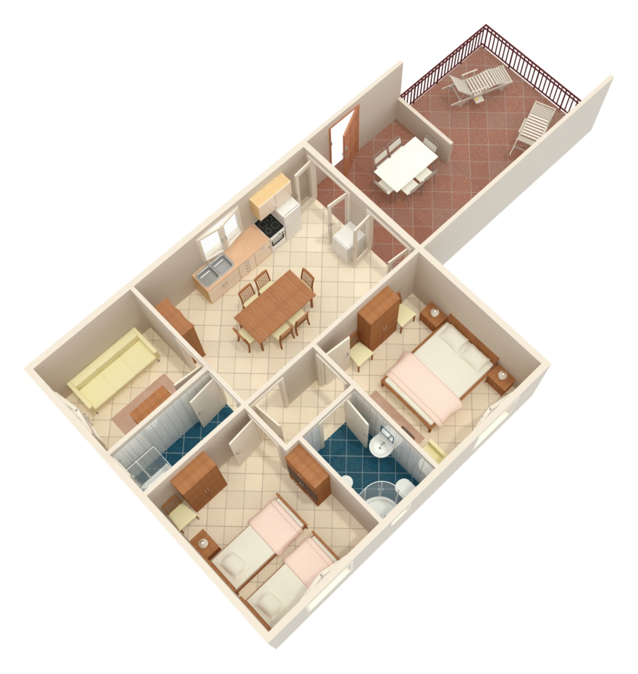 Two bedroom apartment near beach Seget Vranjica, Trogir  A-b