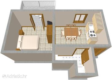 Plan Seget Vranjica, Plan in the apartment, dopusteni kucni ljubimci i WIFI.