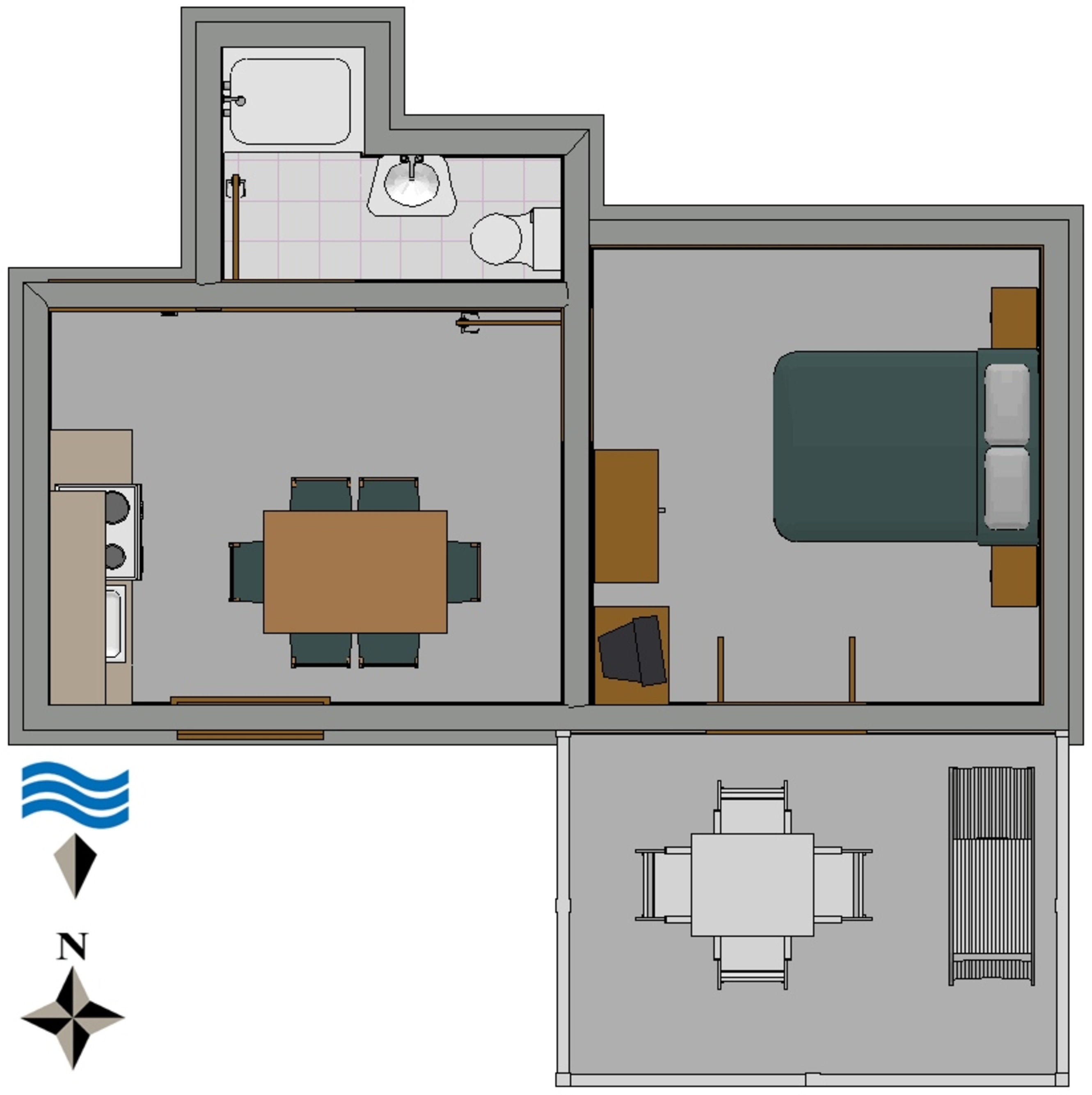 One bedroom apartment near beach Seget Vranjica, Trogir  A-c