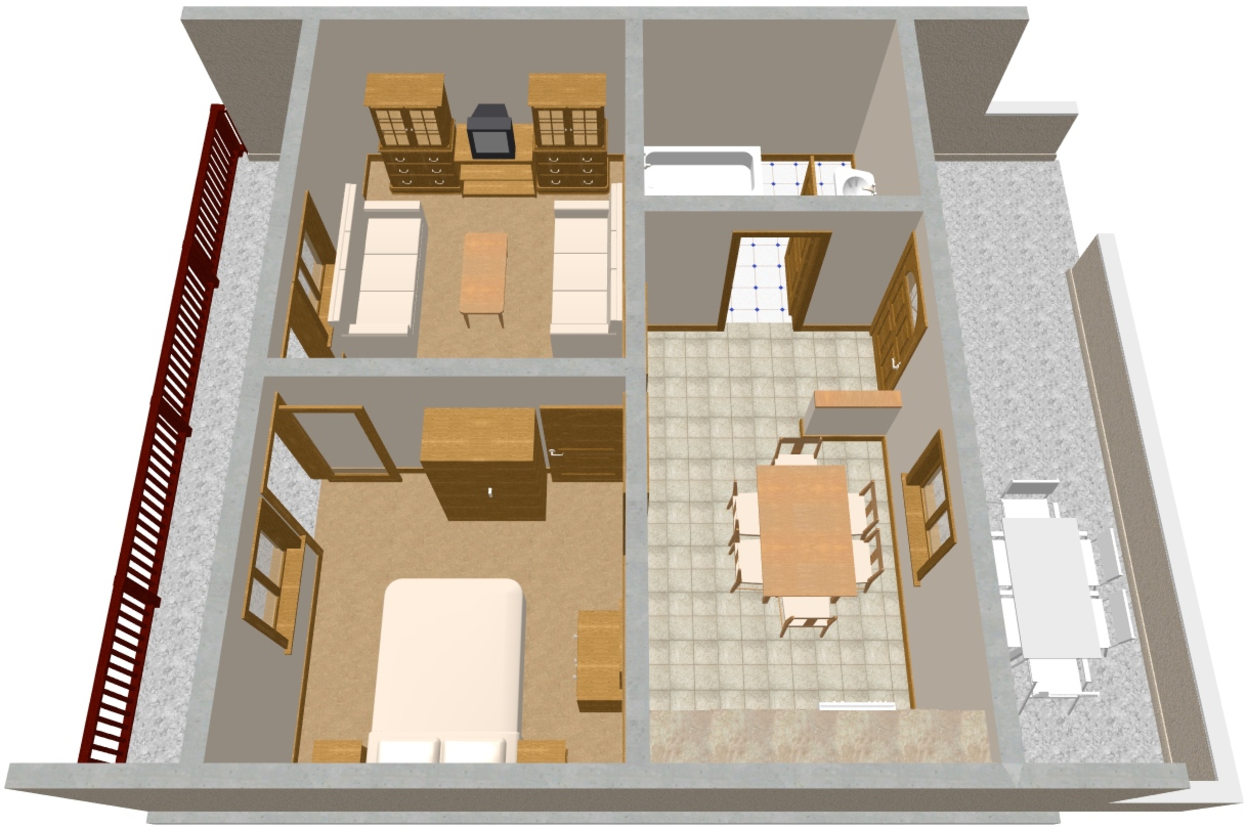 One bedroom apartment with terrace and sea view Marina, Trogir  A-a