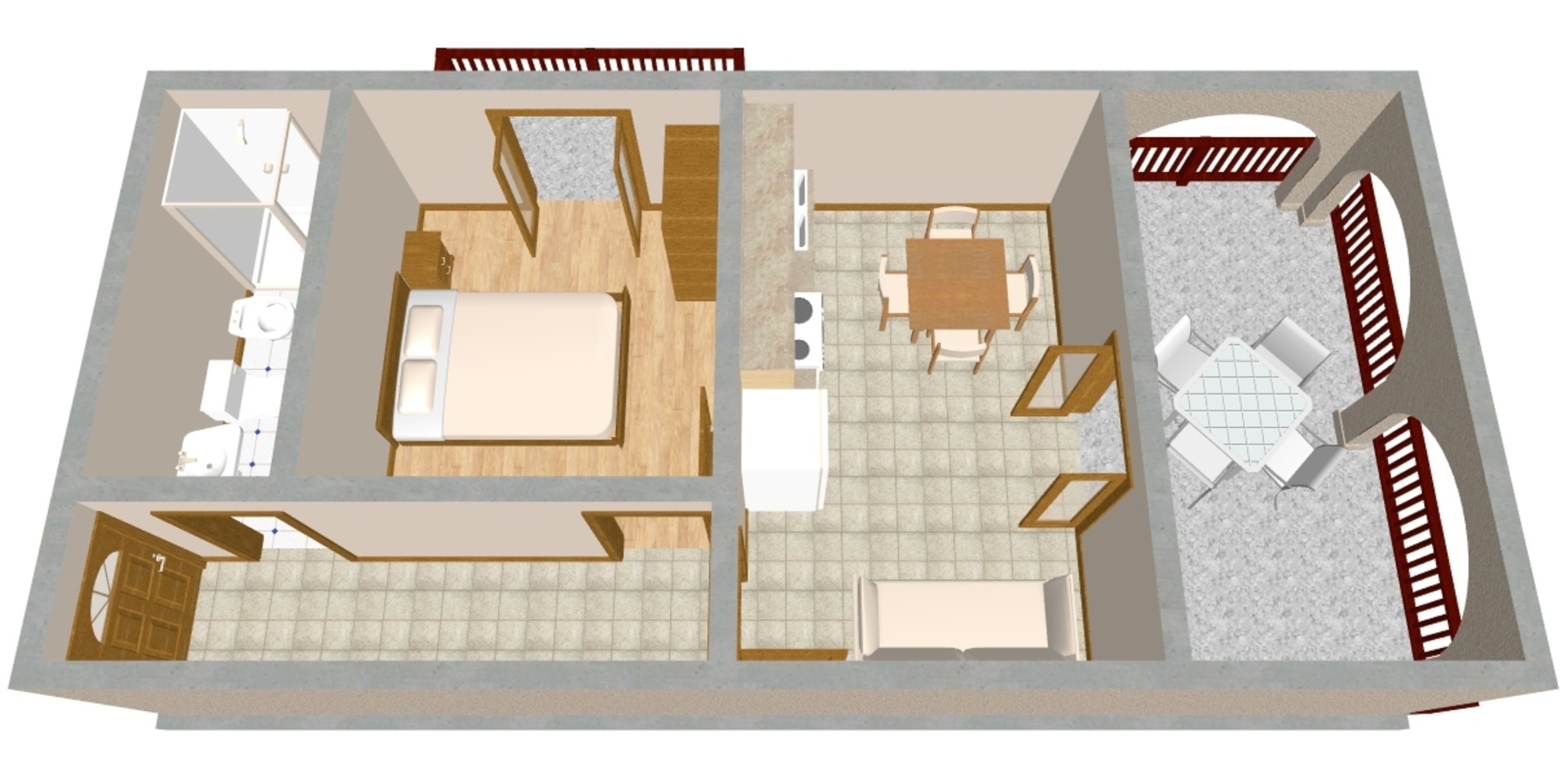 One bedroom apartment near beach Pisak, Omiš  A-b