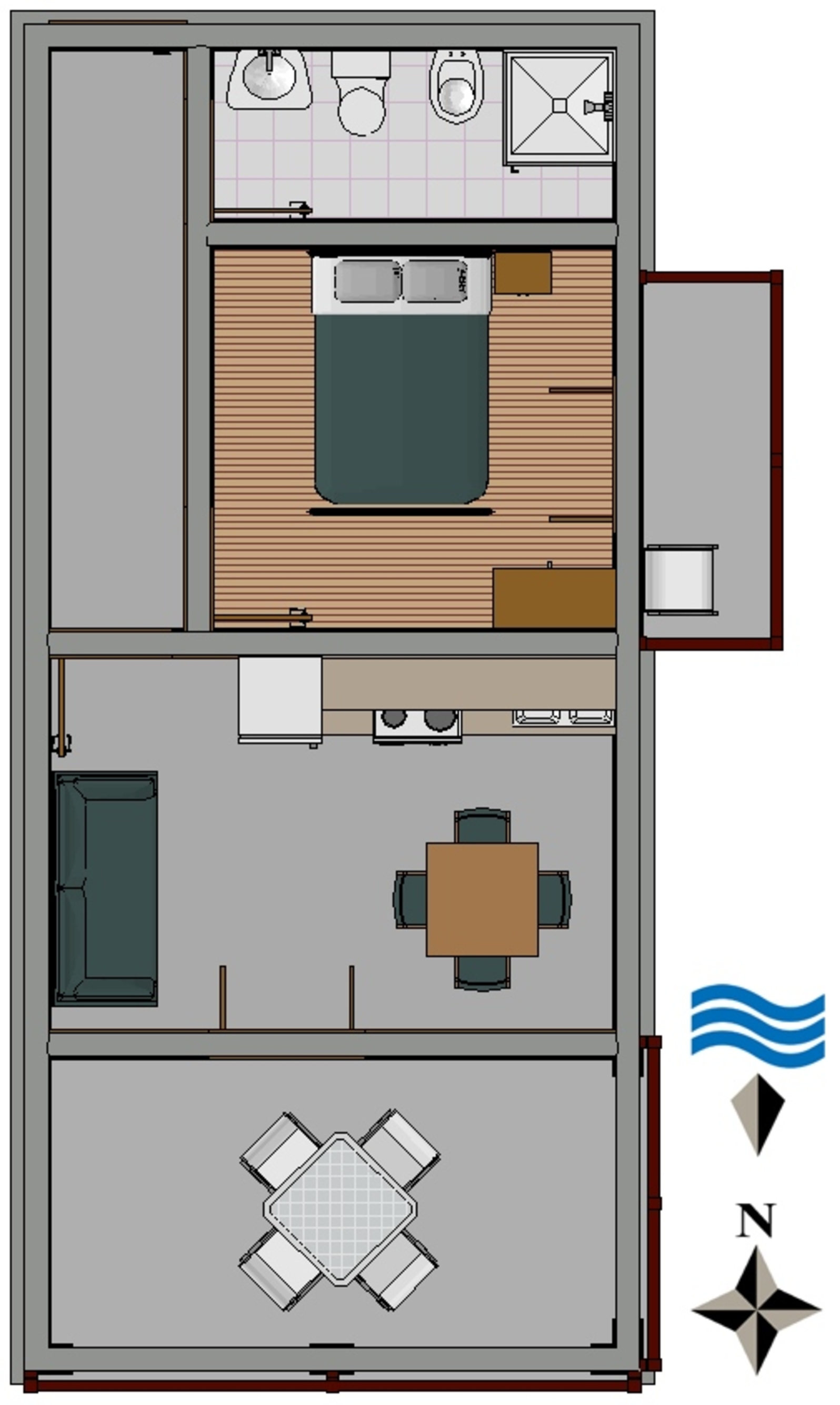 One bedroom apartment near beach Pisak, Omiš  A-b