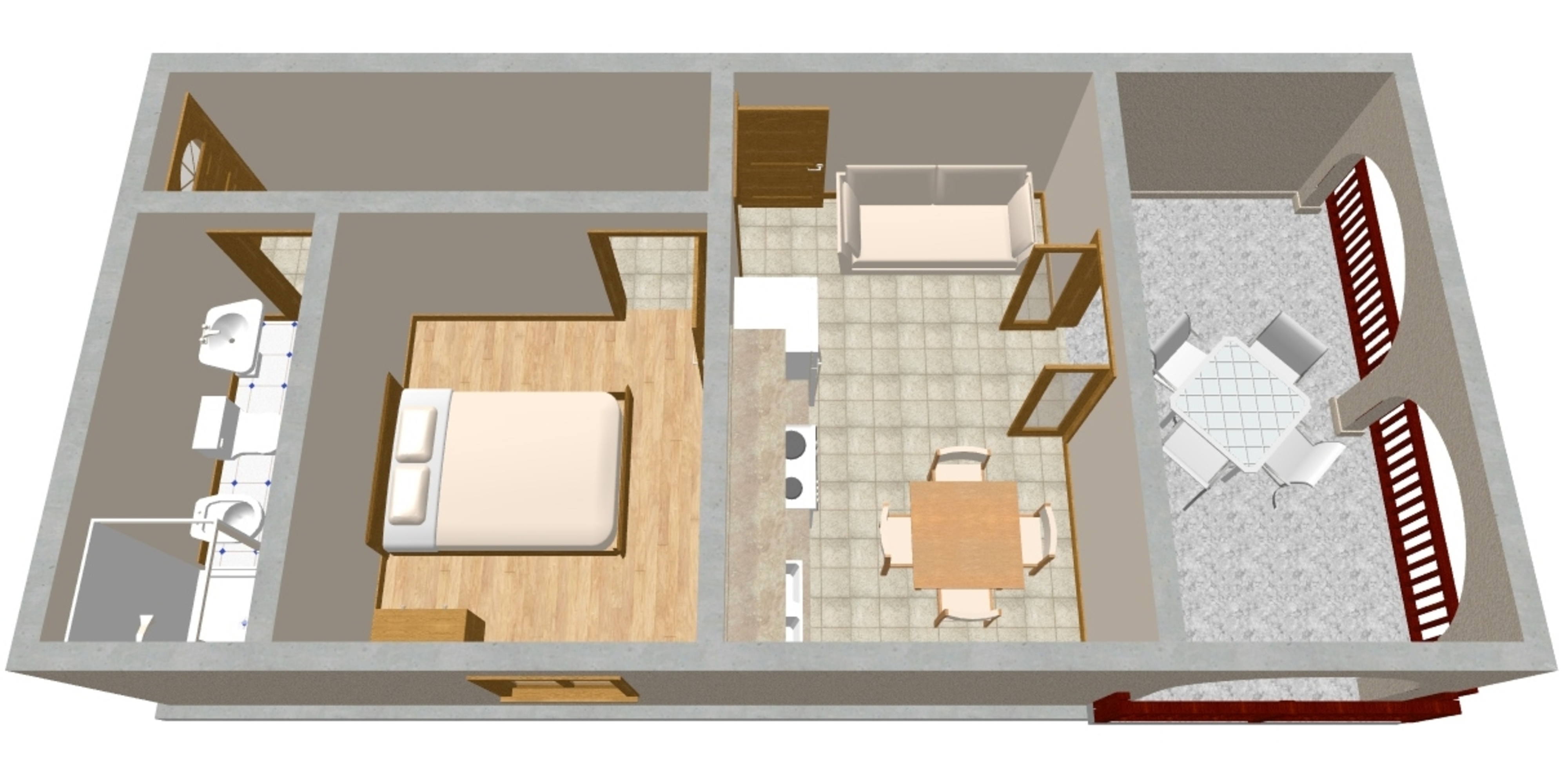 One bedroom apartment near beach Pisak, Omiš  A-c