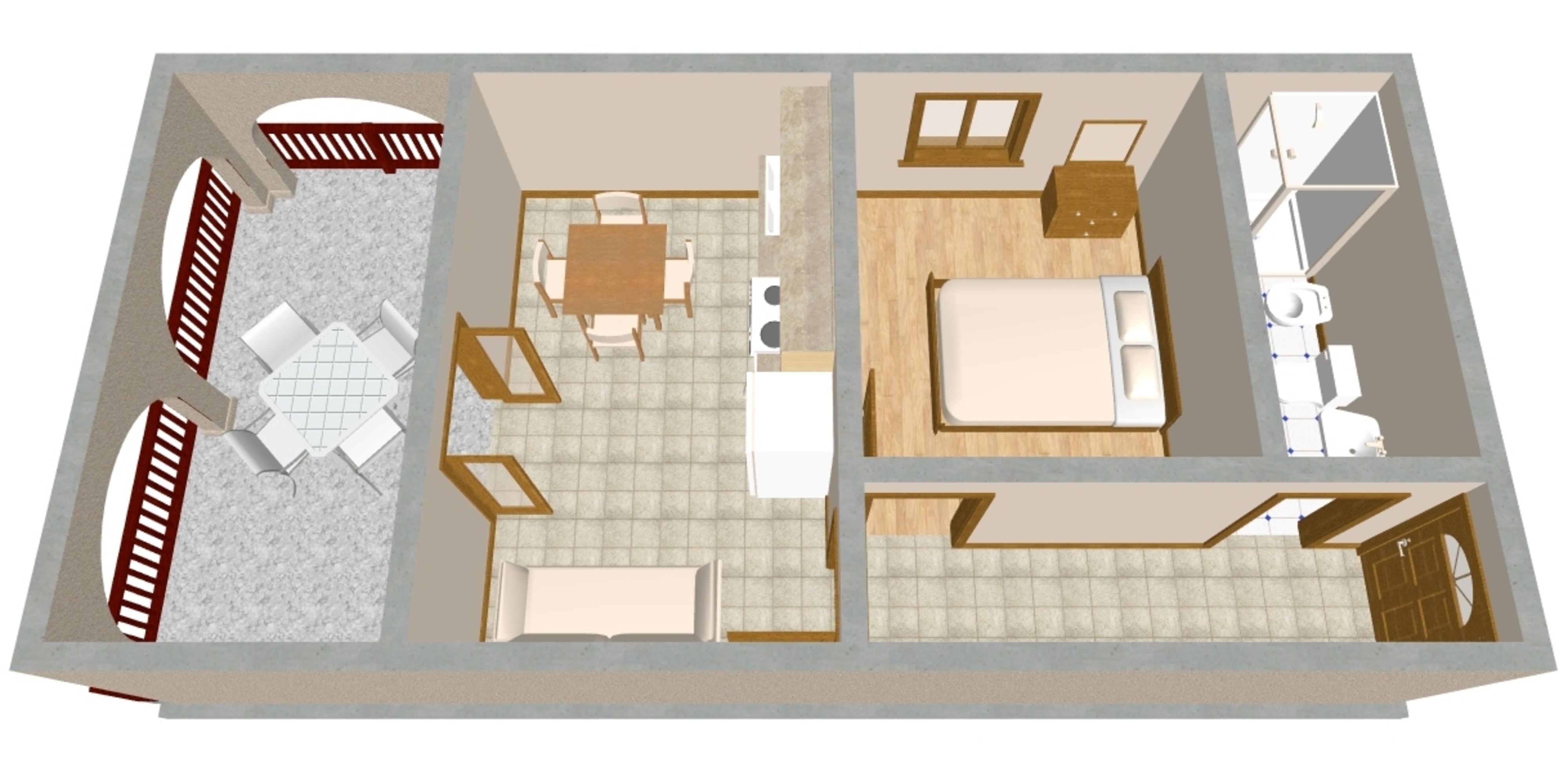 One bedroom apartment near beach Pisak, Omiš  A-c