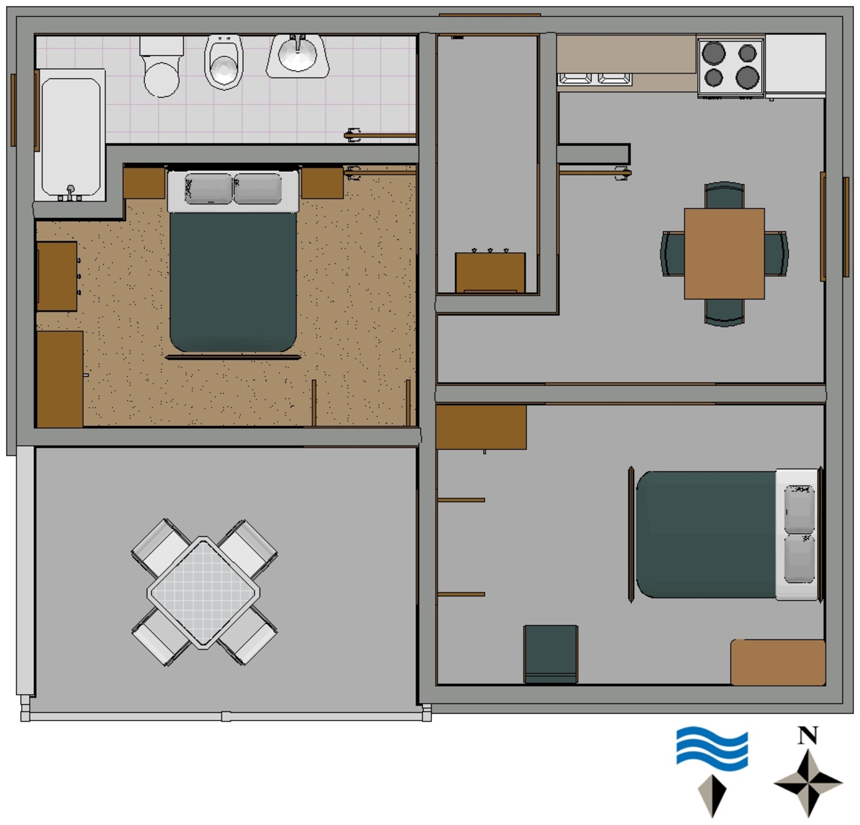 Two bedroom apartment near beach Pisak, Omiš  A-d